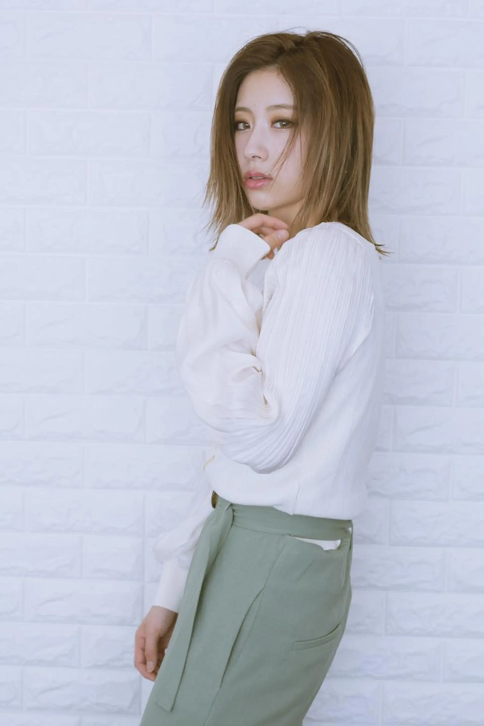 ミディアム カラー ショートボブ ベージュカラー ブルーカラー ブルージュ グレージュ 撮影モデル 斉藤 正敏のその他イメージ