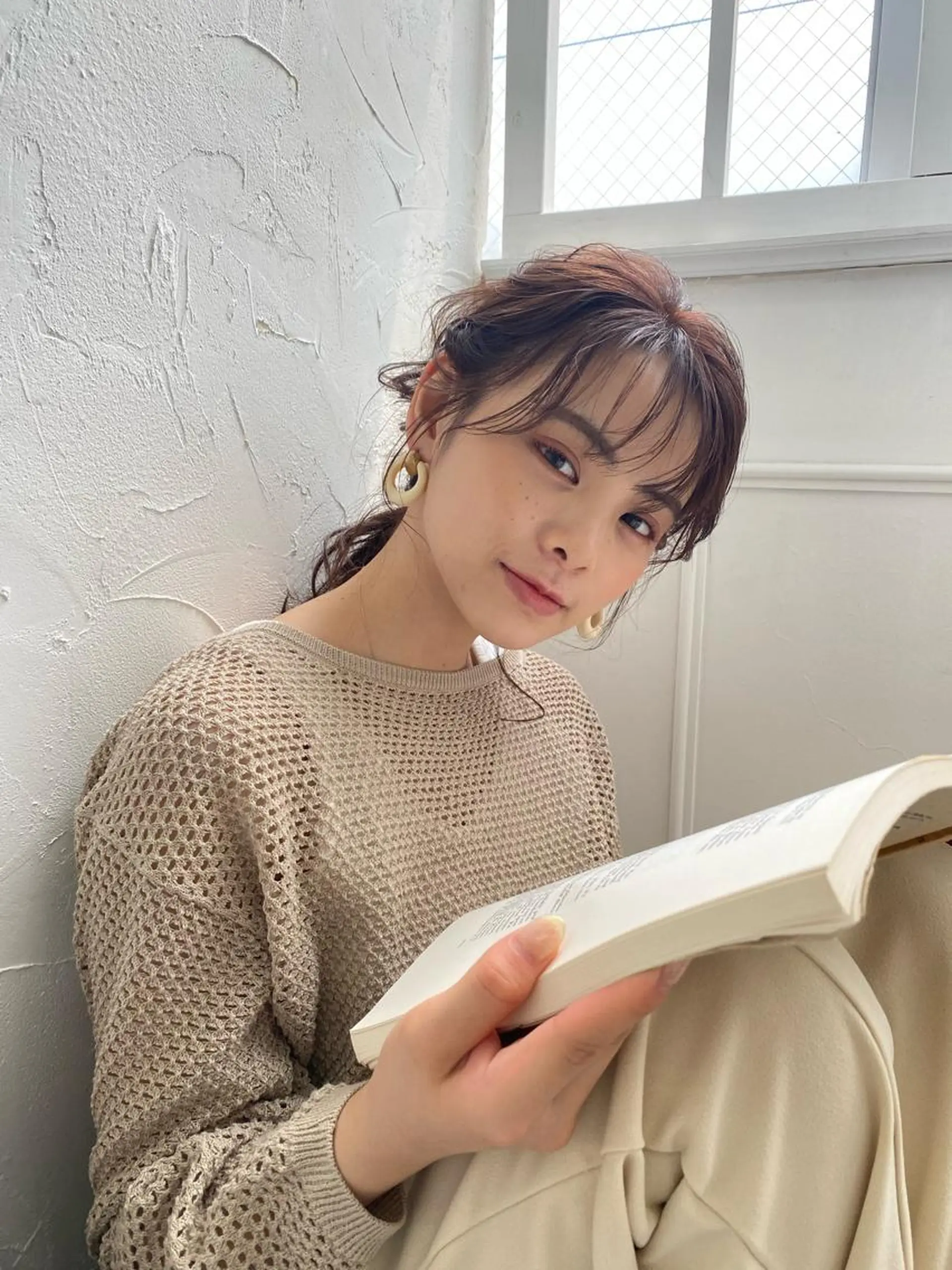 プレイングカラー🤍 細めハイライトのヘアスタイル