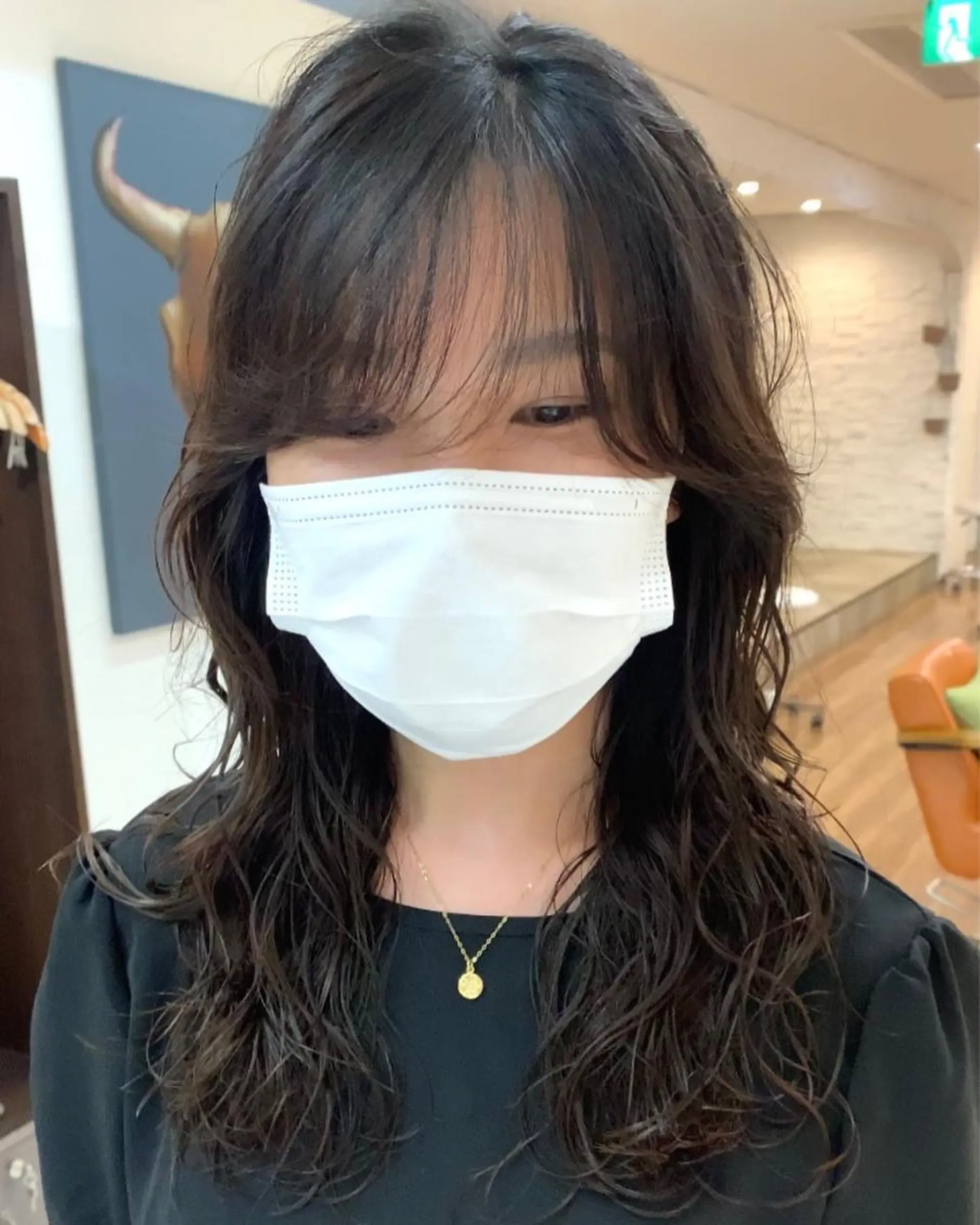 ミディアム ミディアムパーマ カット パーマ 古沢 新のヘアスタイル