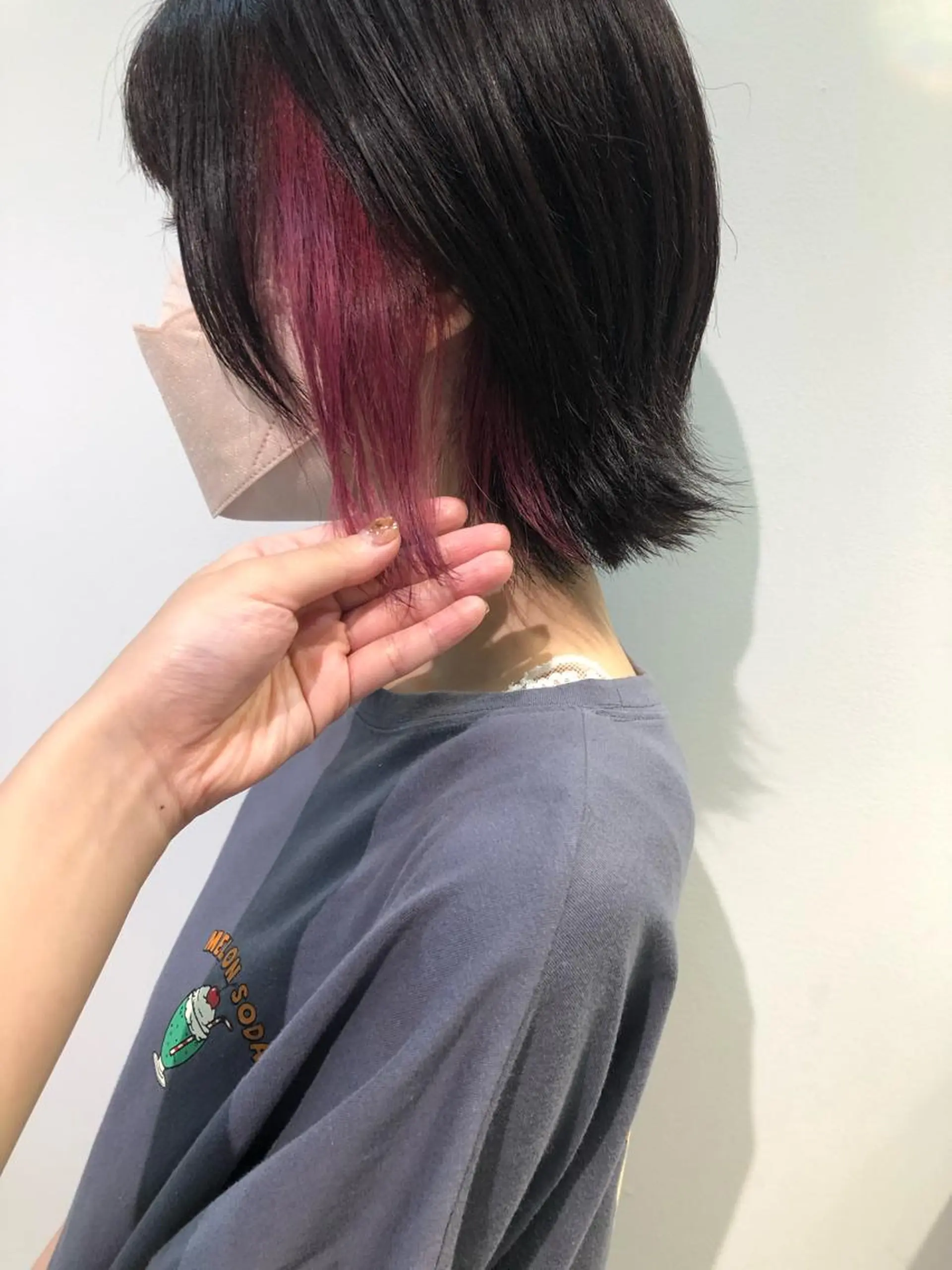 ミディアム カラー ピンクカラー 外ハネヘア ヘアカラー レイヤー/お顔まわり 暖色カラー🍑Amiのその他イメージ