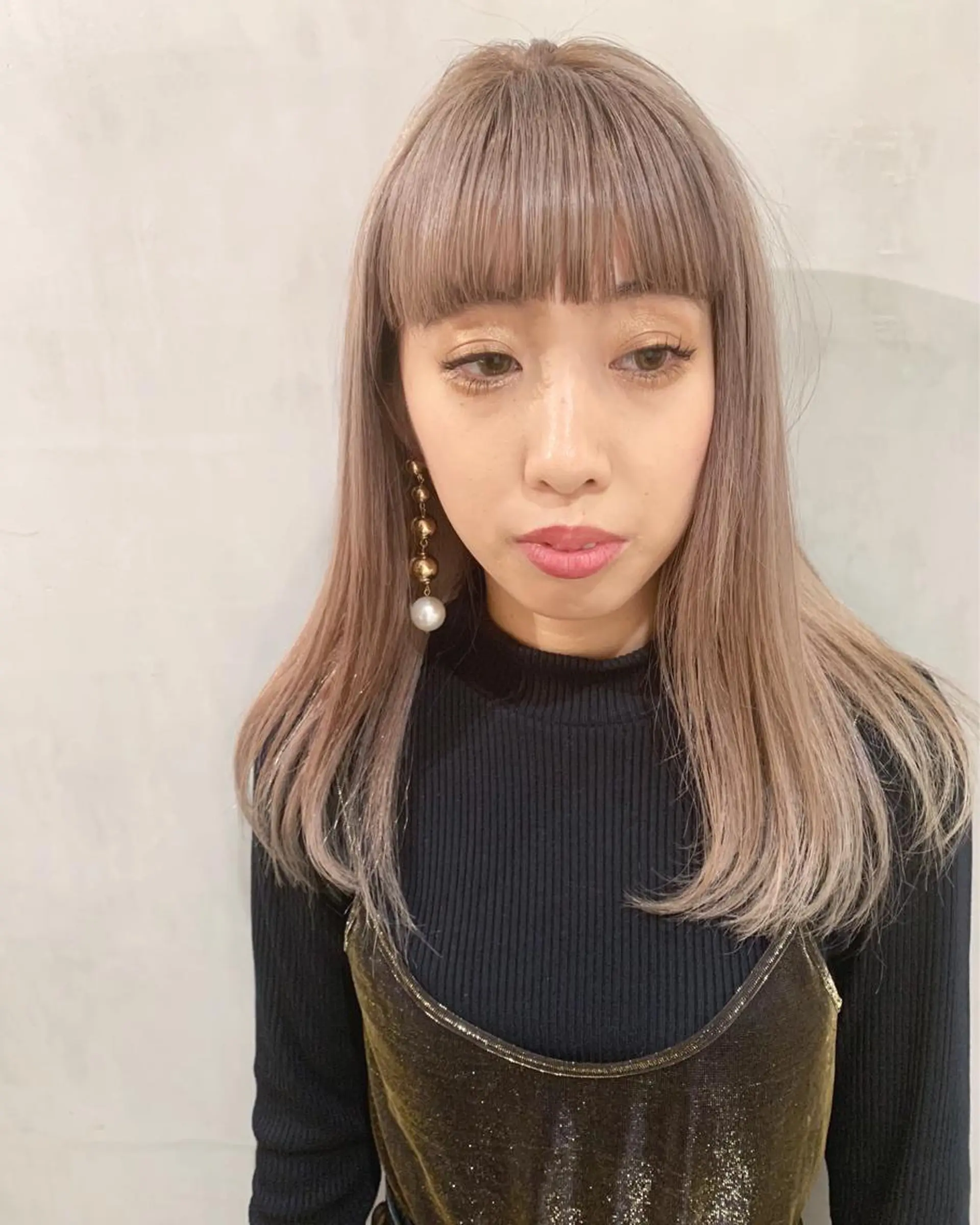 セミロング カラー カット ヘアカラー トリートメント 優 作のヘアスタイル