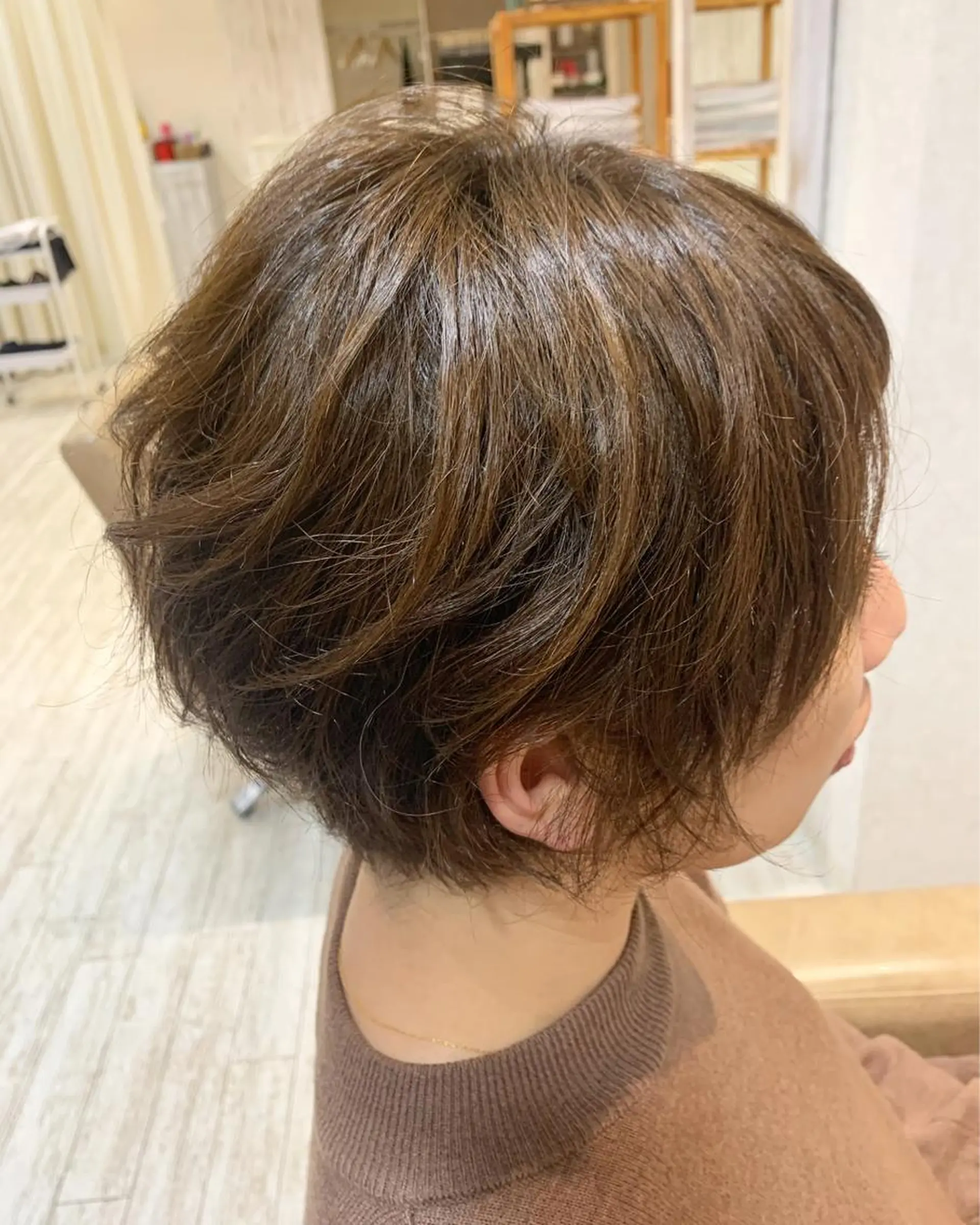 ショート カラー アッシュ ハイライトカラー ハイライト if所属・大崎if ほりはるかのヘアスタイル