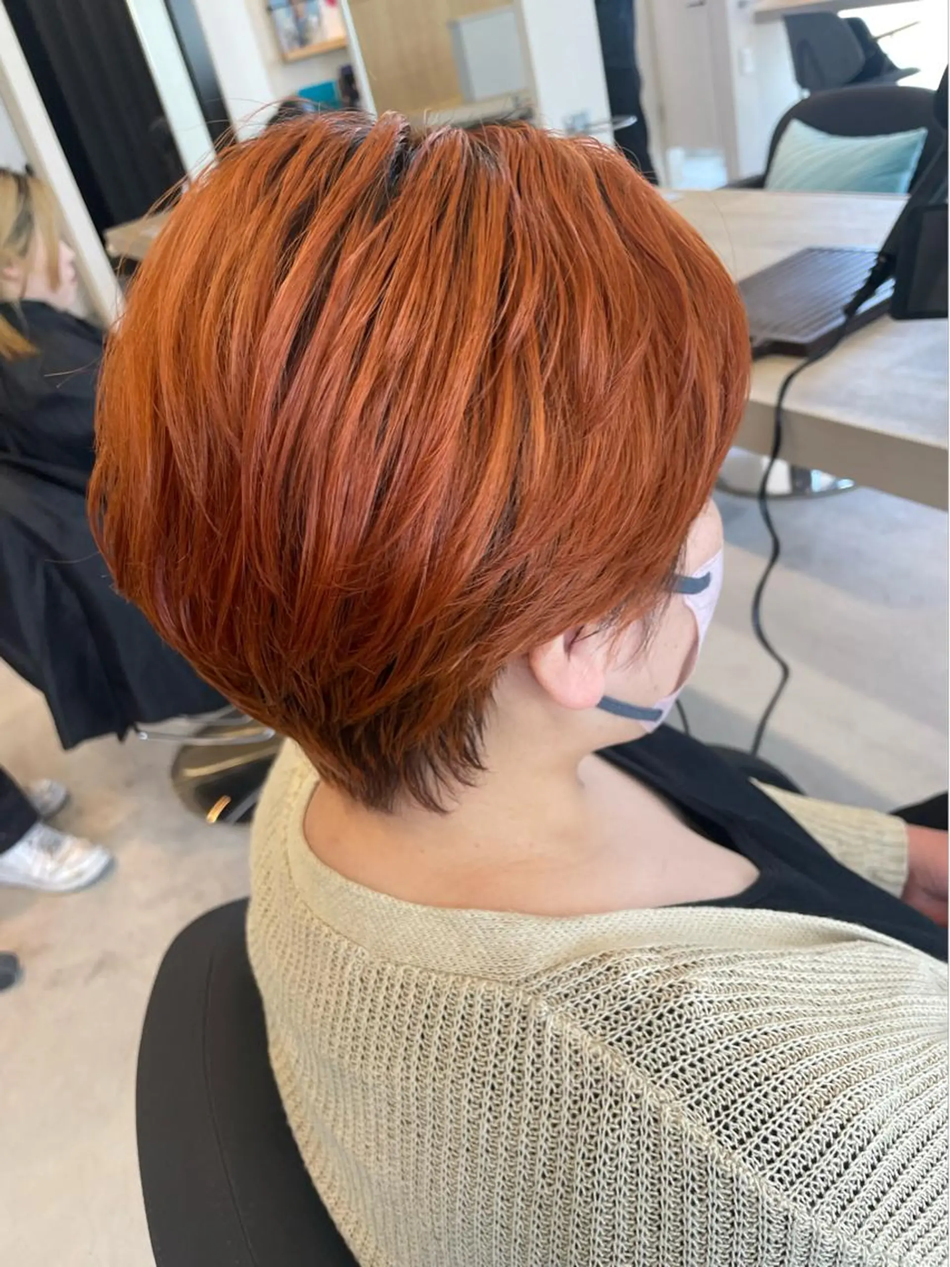 ショート カラー オレンジ LUDIQUE【ルディック】所属・AKI ✄のヘアスタイル