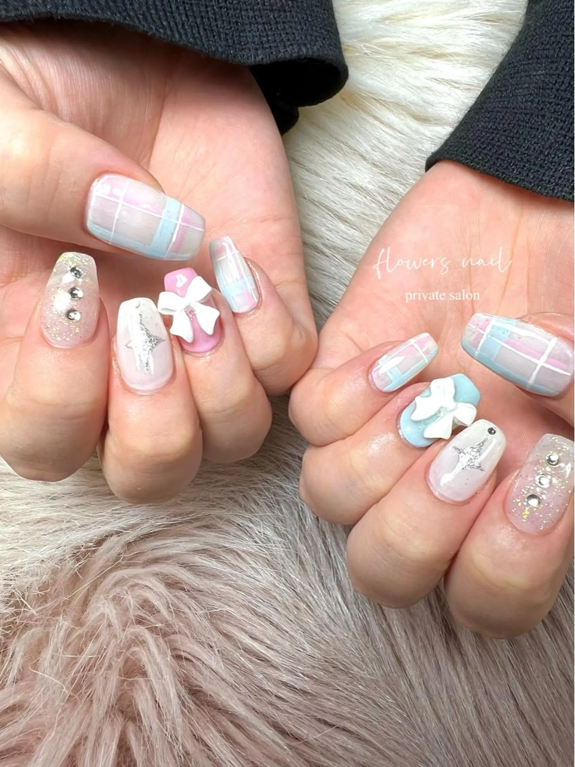 ネイル ジェルネイル 持ち込み パラジェル パステルネイル 春ネイル flowers nailのネイルデザイン