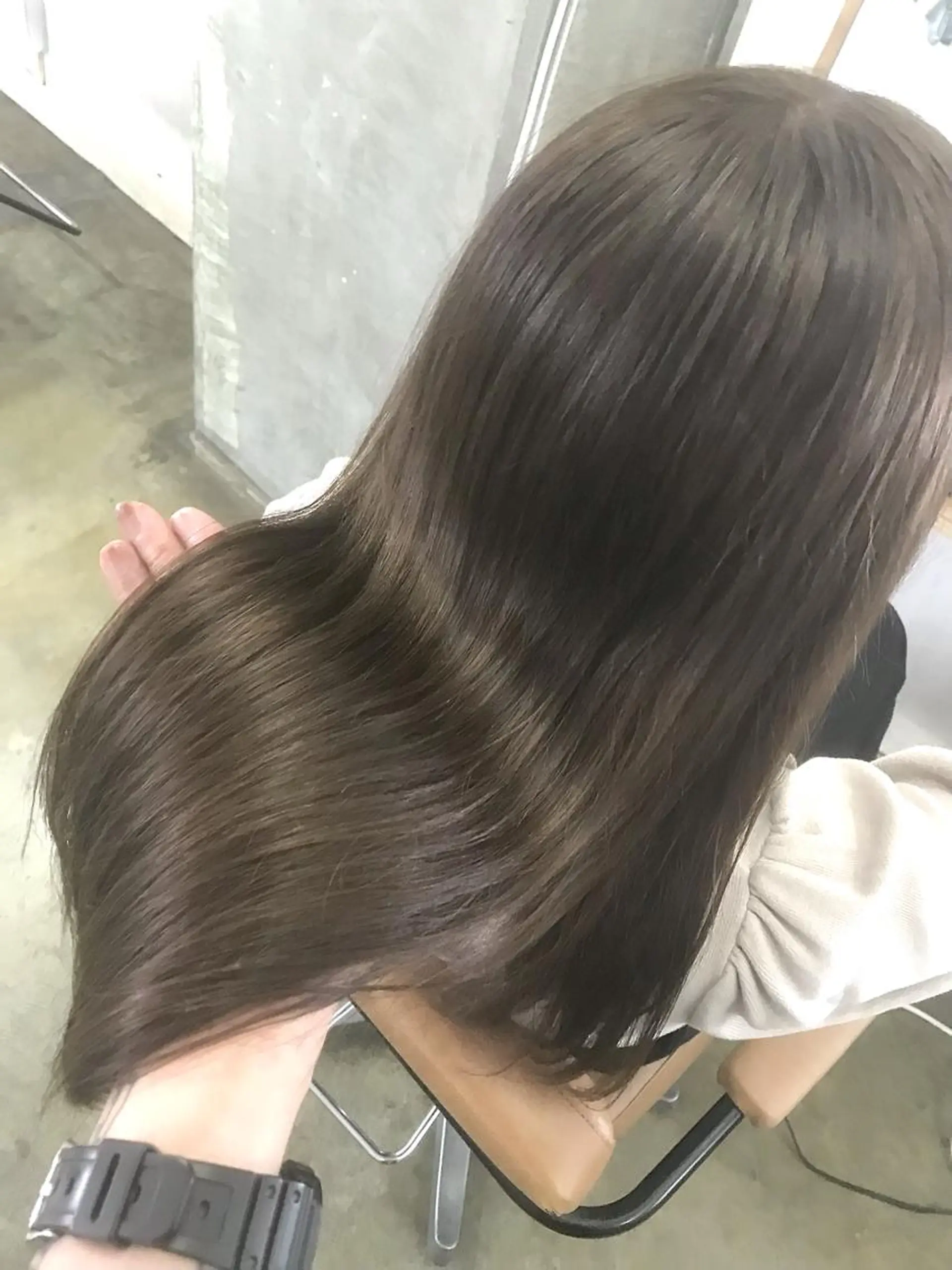 セミロング カラー 縮毛矯正 トリートメント 💎髪質改善💎 デザイナーshinのヘアスタイル