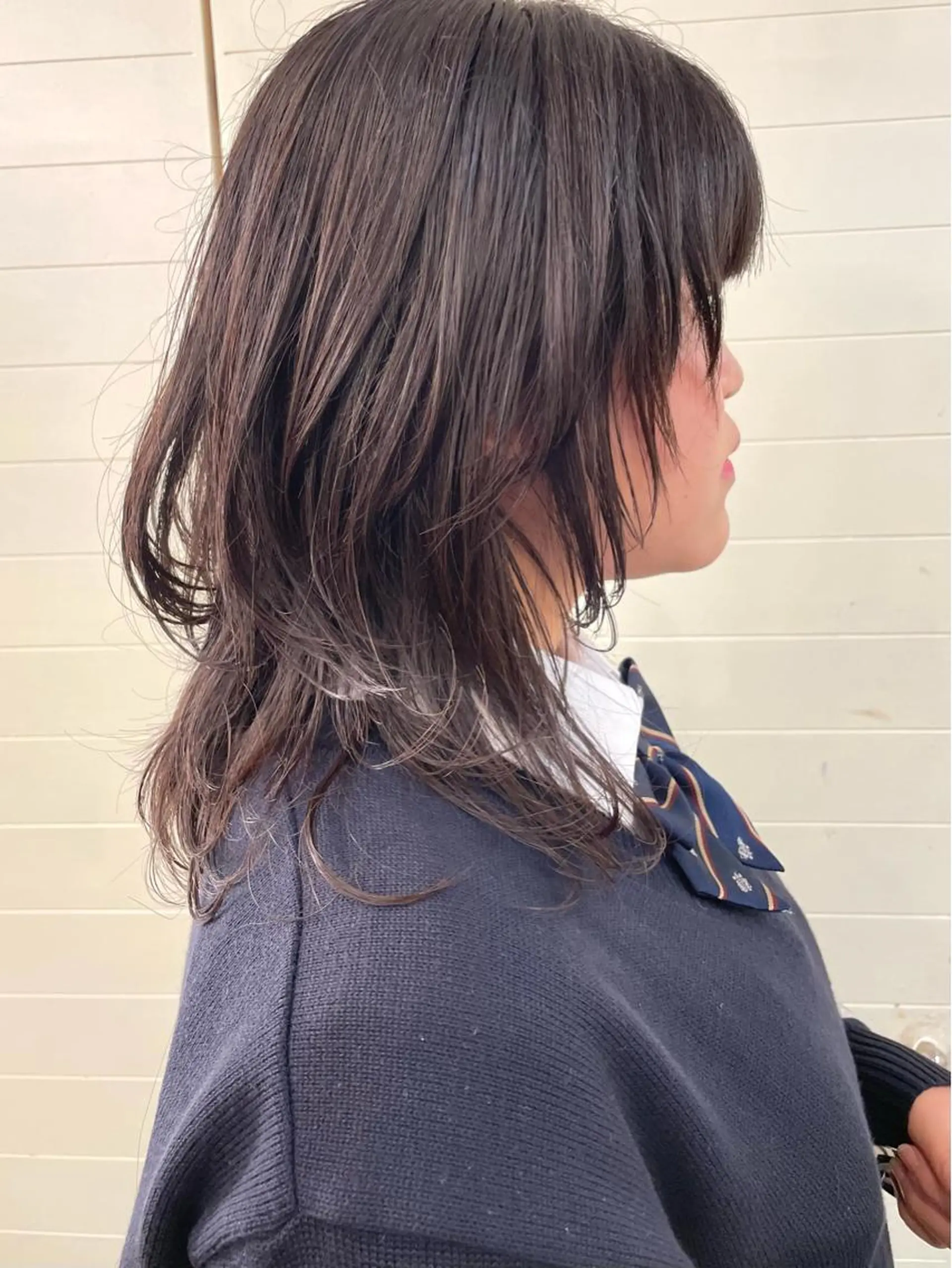 セミロング 顔まわりレイヤー 学生 レイヤーカット ウルフカット カット 🐺高椋 海/ウルフ/レイヤーのヘアスタイル