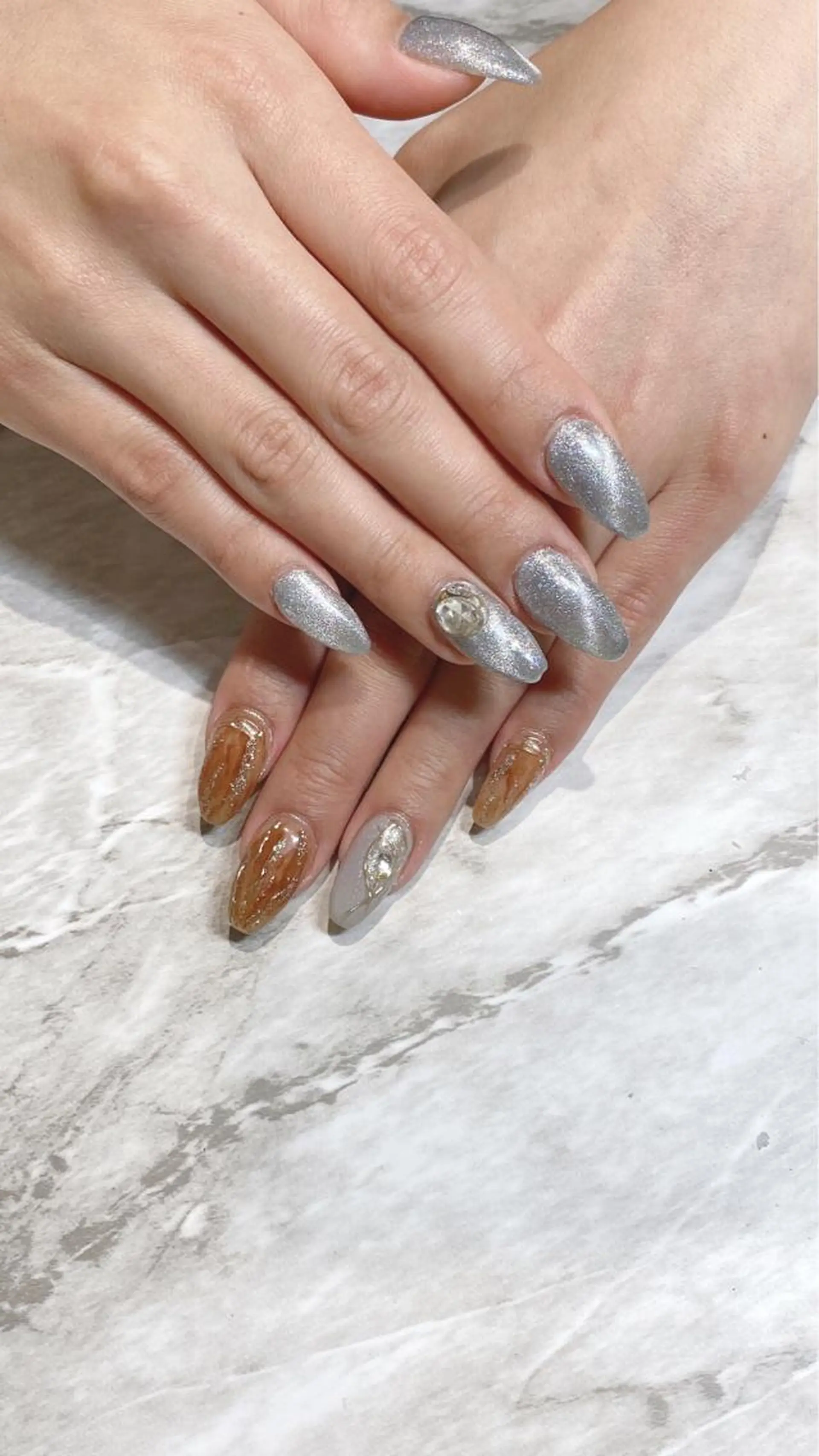 ネイル マグネットネイル ハンドネイル フットネイル ハンドケア nail salon  AlgeTy所属・✴︎:.｡. MAKI.｡.:✴︎のネイルデザイン