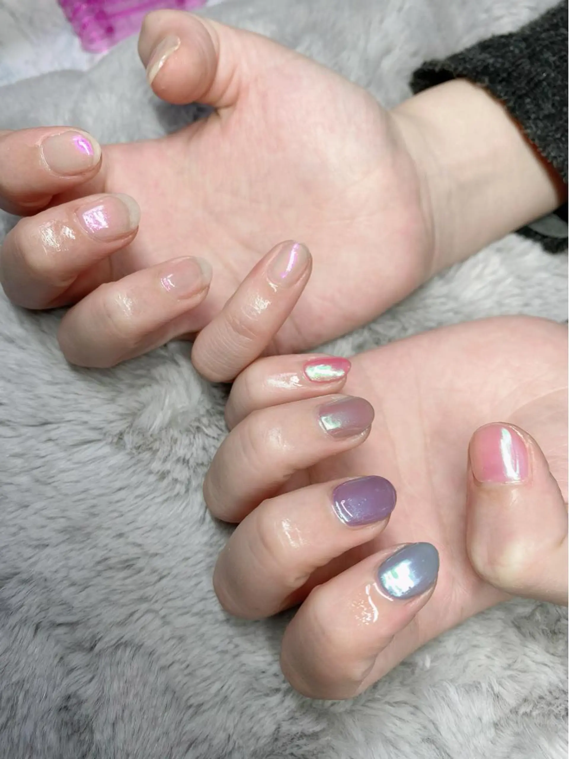 ネイル オーロラネイル ハンドネイル nail salon "a"のネイルデザイン