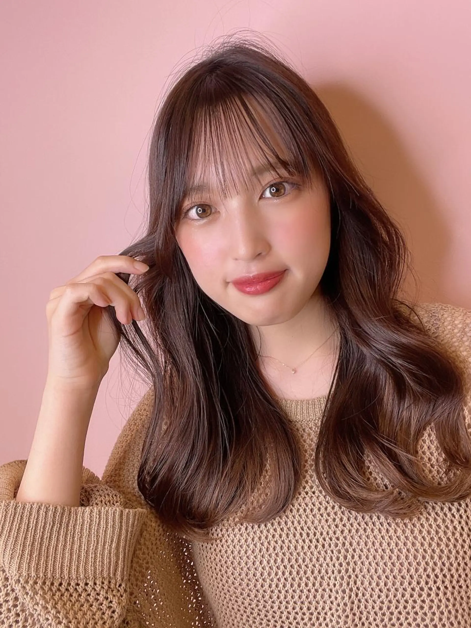 セミロング ボブパーマ ウルフパーマのヘアスタイル