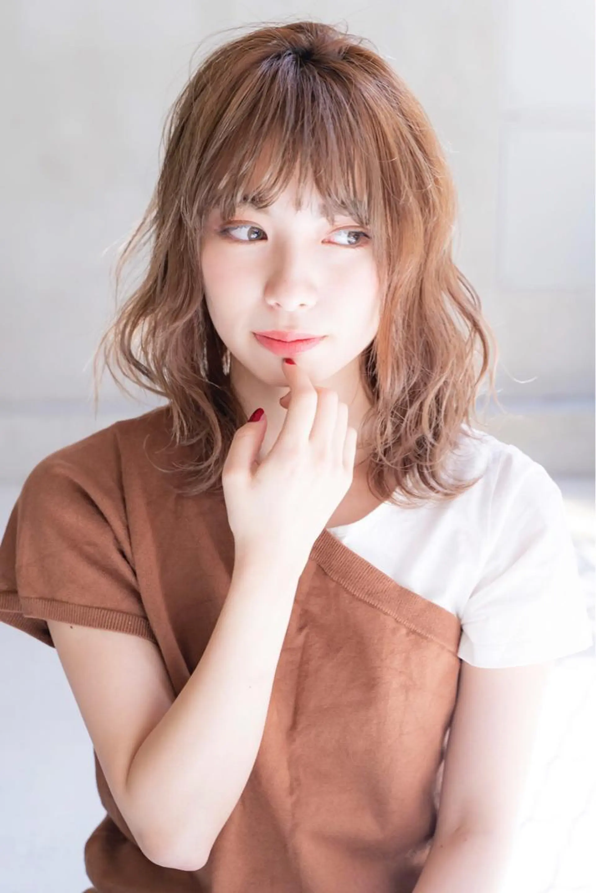 セミロング 山口 竣也のヘアスタイル