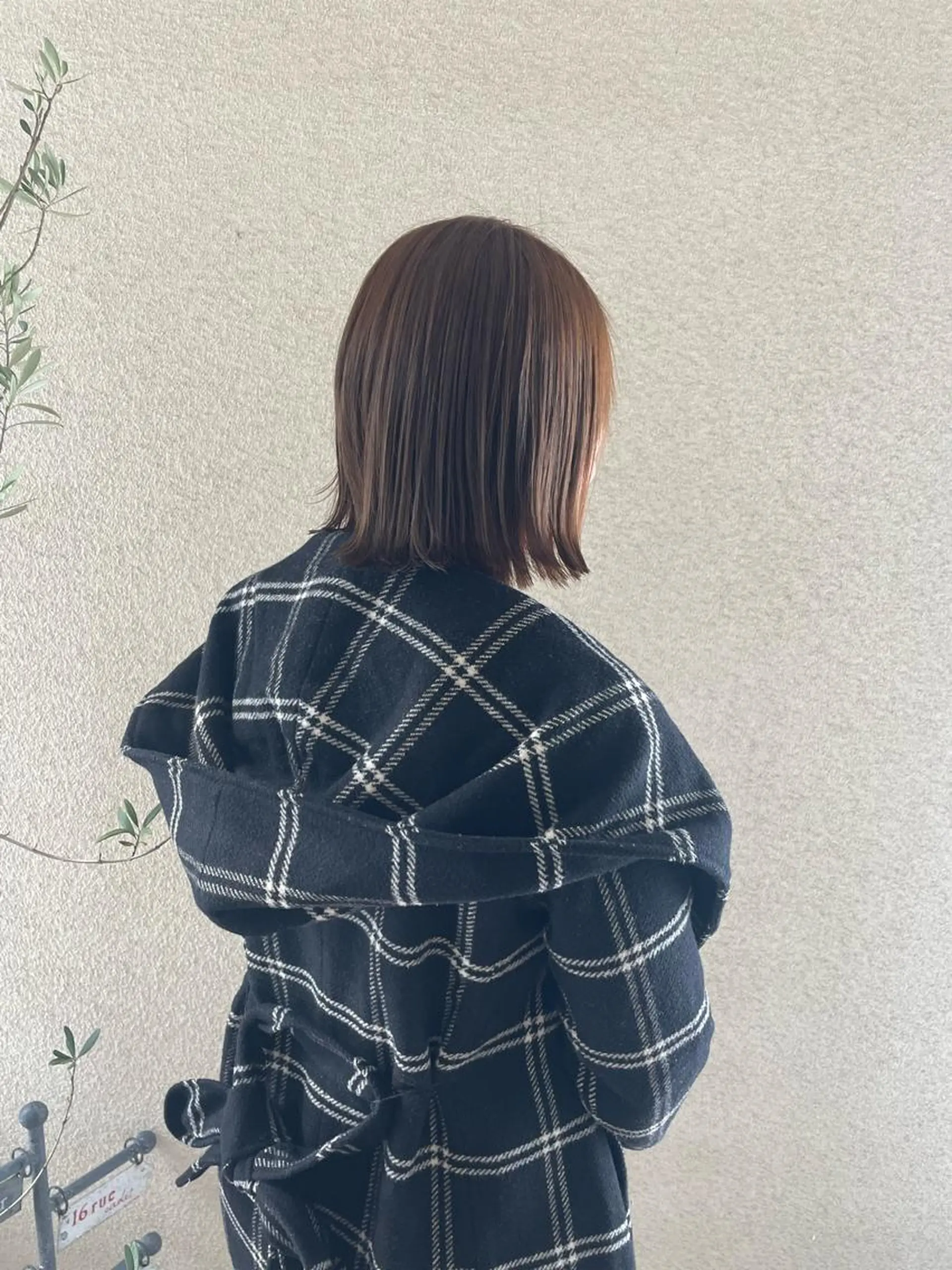 ミディアム パーマ 縮毛矯正 カット 縮毛矯正 佐々木 麻純のヘアスタイル