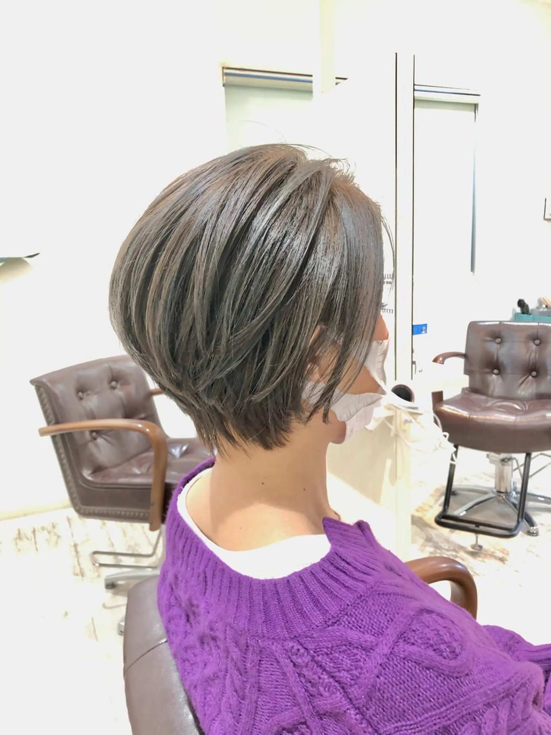 ショート ハイライト ショートヘア ヘアカラー トリートメント 柴田泰秀sotti. 髪質改善/ブリーチのヘアスタイル