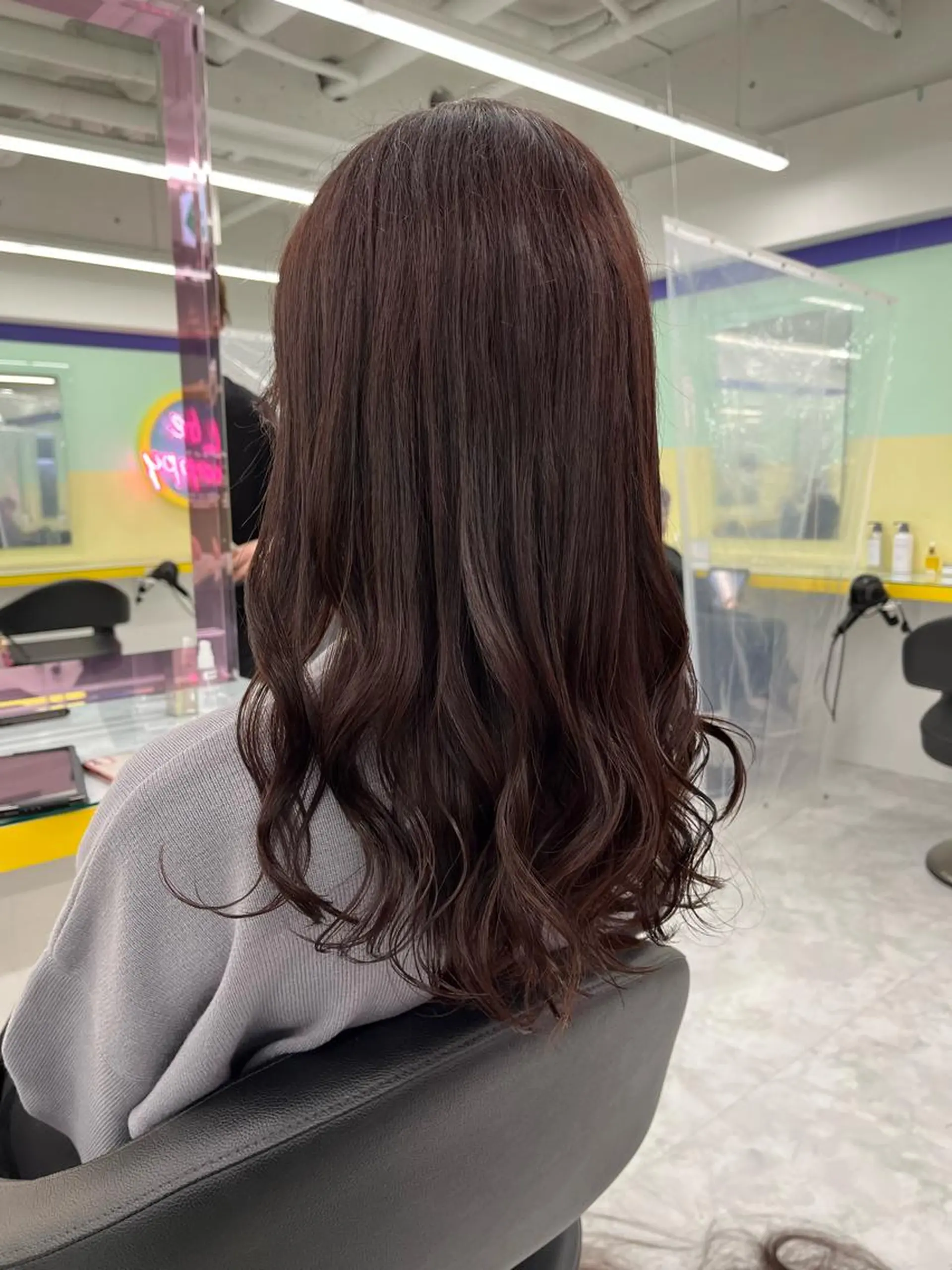 セミロング ヘアカラー ヘッドスパ ヘアセット I S所属・🌿透明感カラー‪ 縮毛矯正✨かずきのヘアスタイル