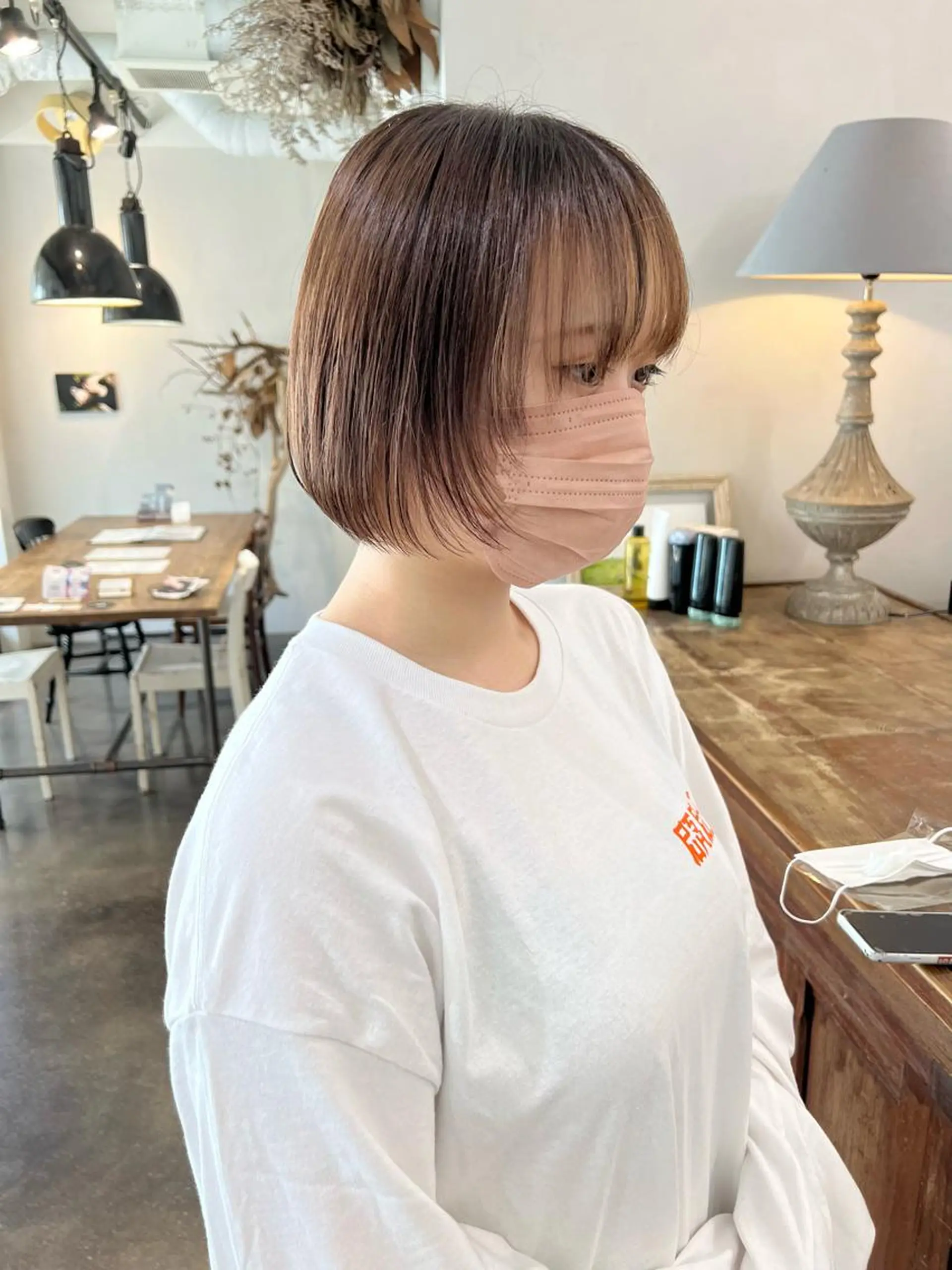 ショート ボブ 顔まわりレイヤー レイヤーカット カット 千葉 郁也のヘアスタイル