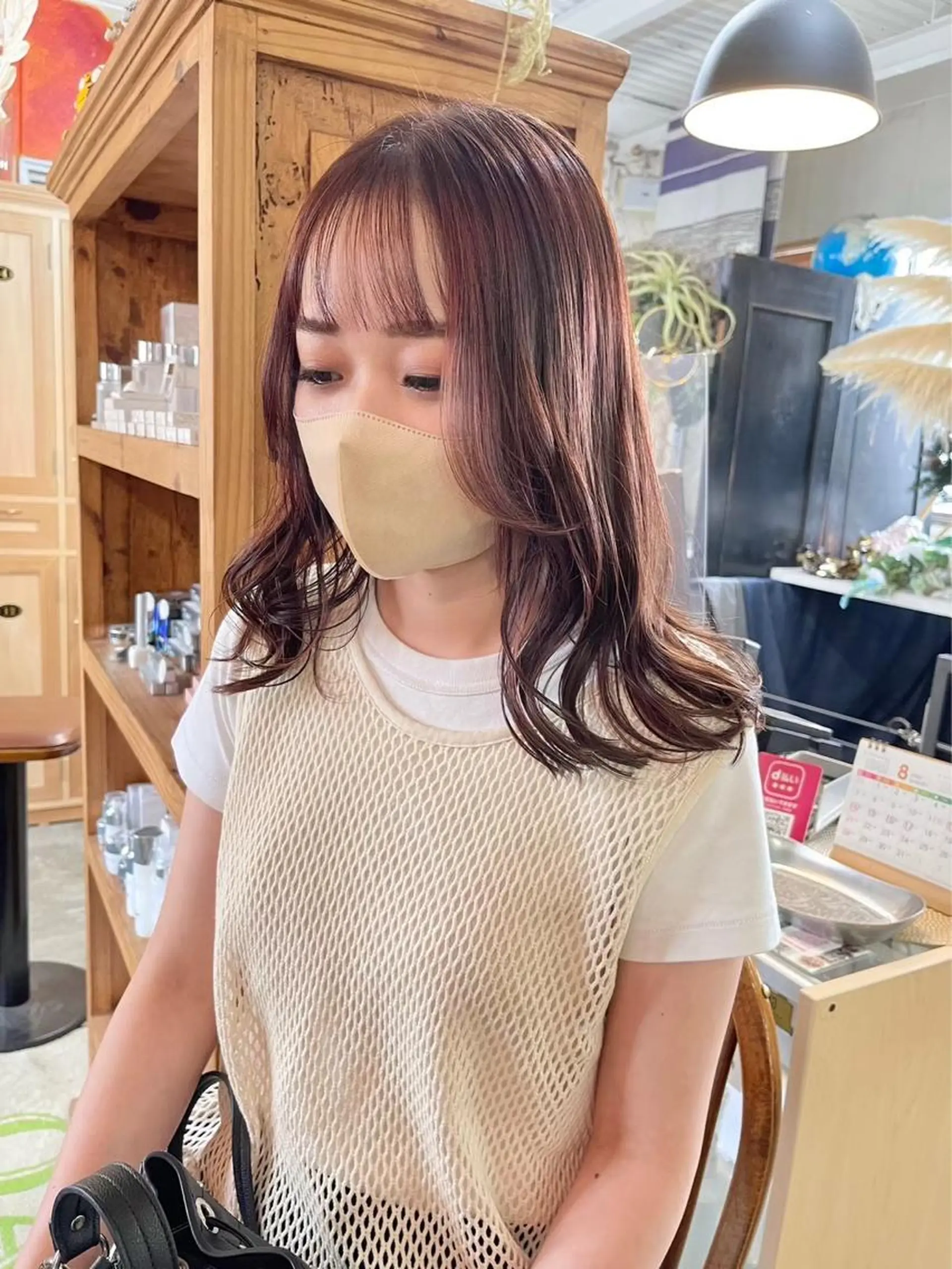 セミロング ヘアカラー トリートメント ｰYUIMARLｰ momokaのヘアスタイル