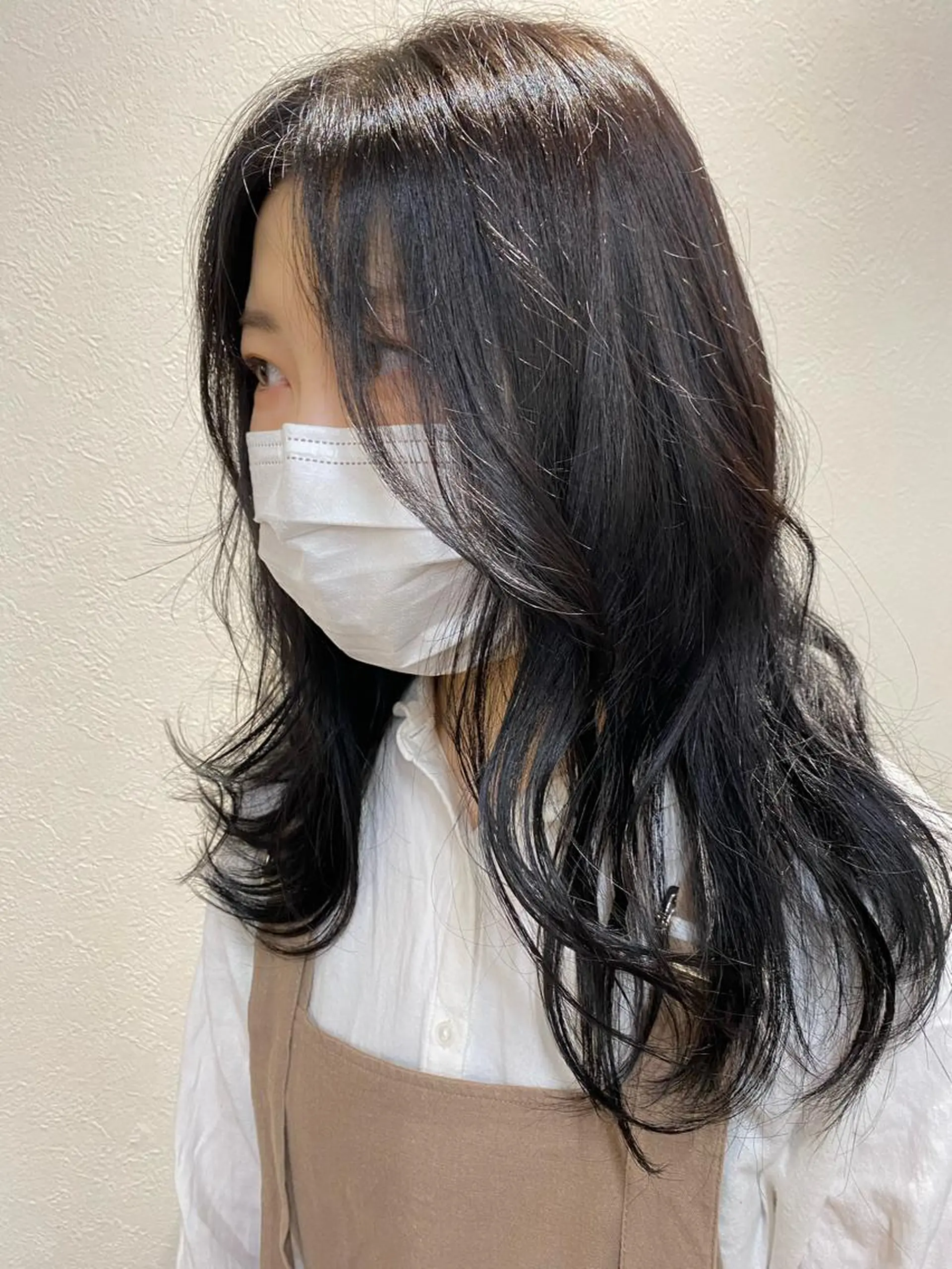 ロング カラー ヘアカラー 朝が楽になる艶髪縮毛 ✨中稲明梨のヘアスタイル