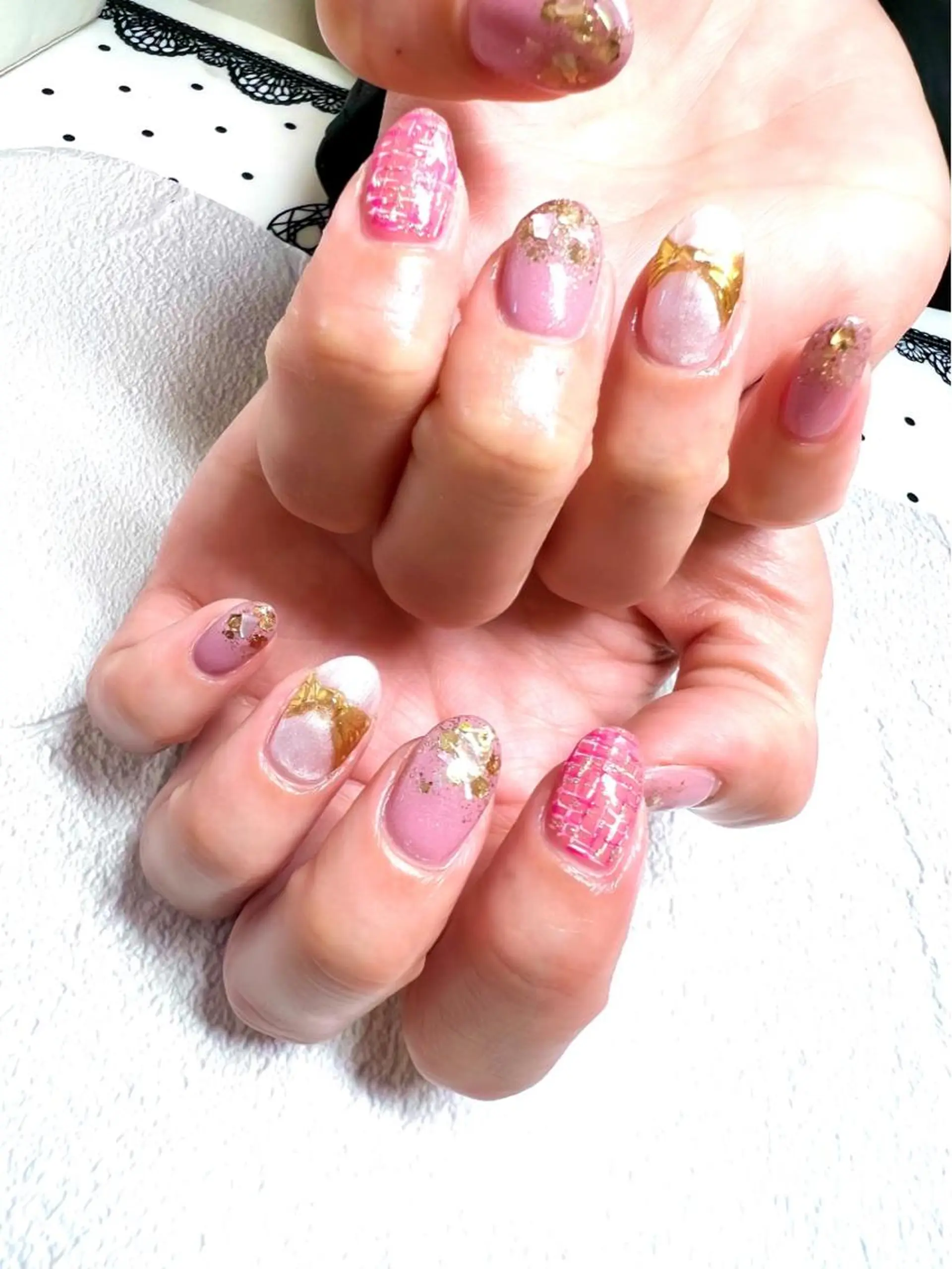 ネイル アートネイル ジェルネイル ロングネイル ミラーネイル ニュアンスネイル ハンドネイル clover nailのネイルデザイン