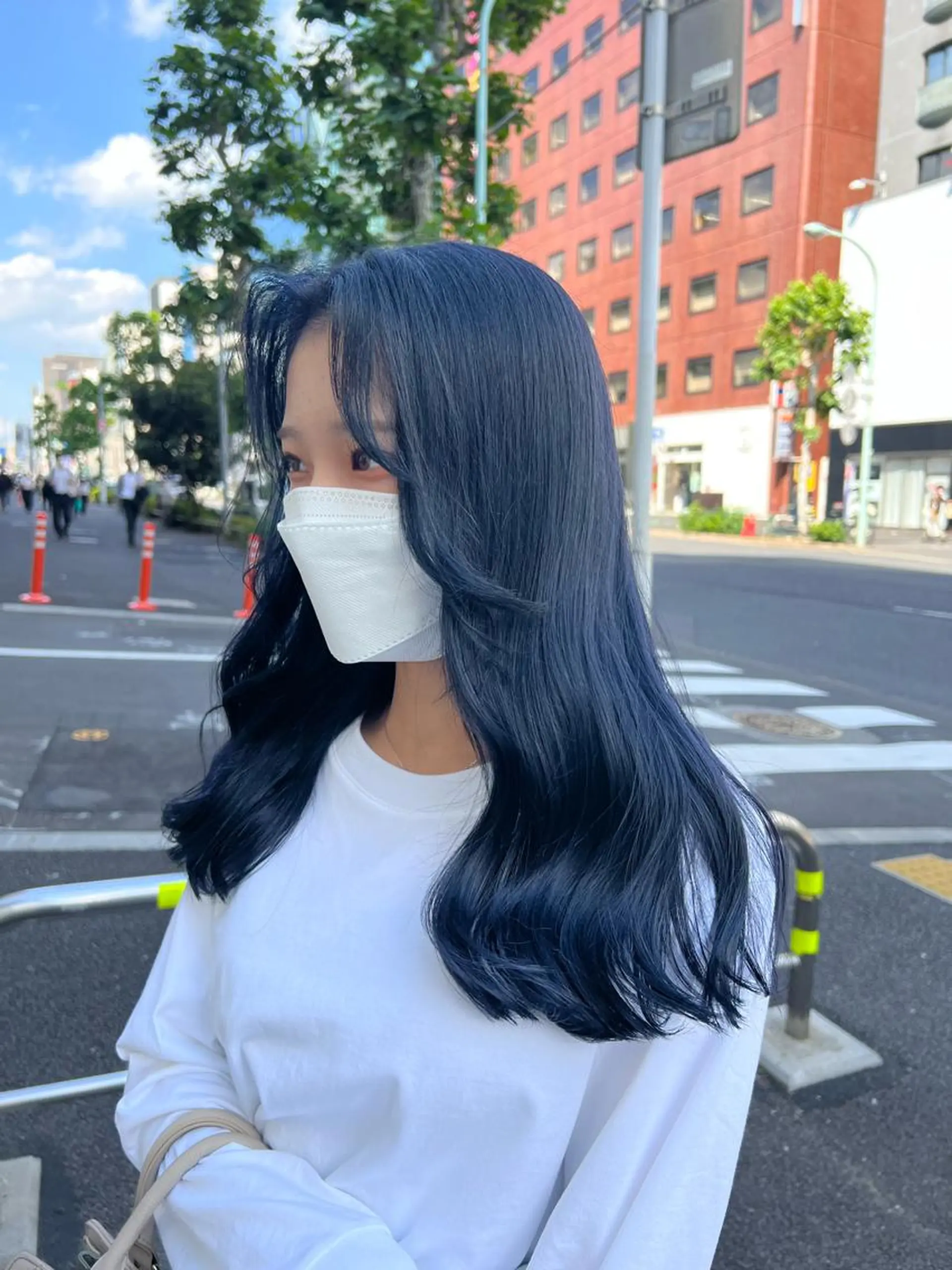 ロング カラー ヘアカラー トリートメント ヘッドスパ ヘアセット 🇨🇳中韓レイヤー 暗髪カラー🇰🇷のヘアスタイル