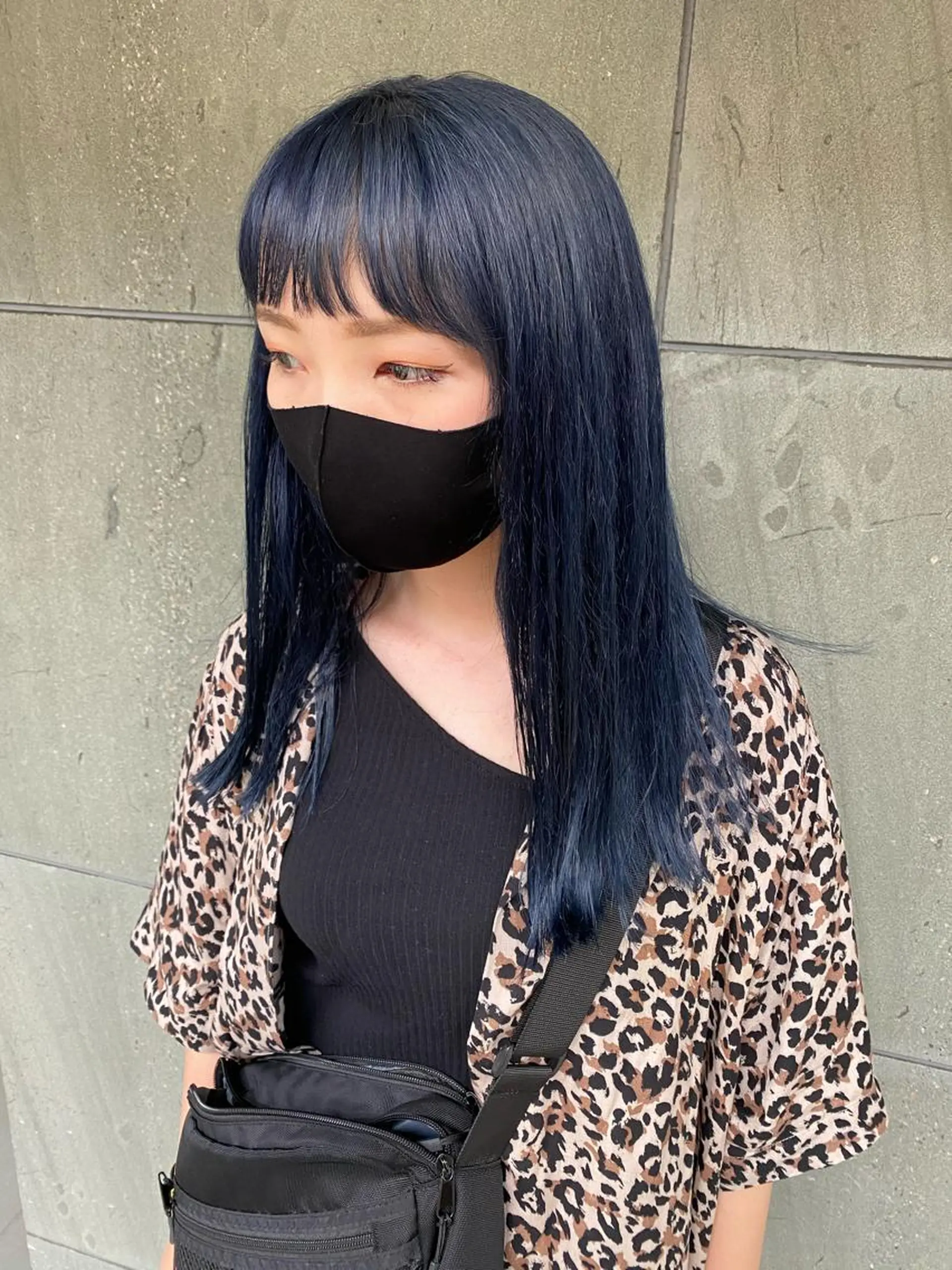 ミディアム カラー ネイビーカラー hair  space Atoz所属・東 寛道のヘアスタイル