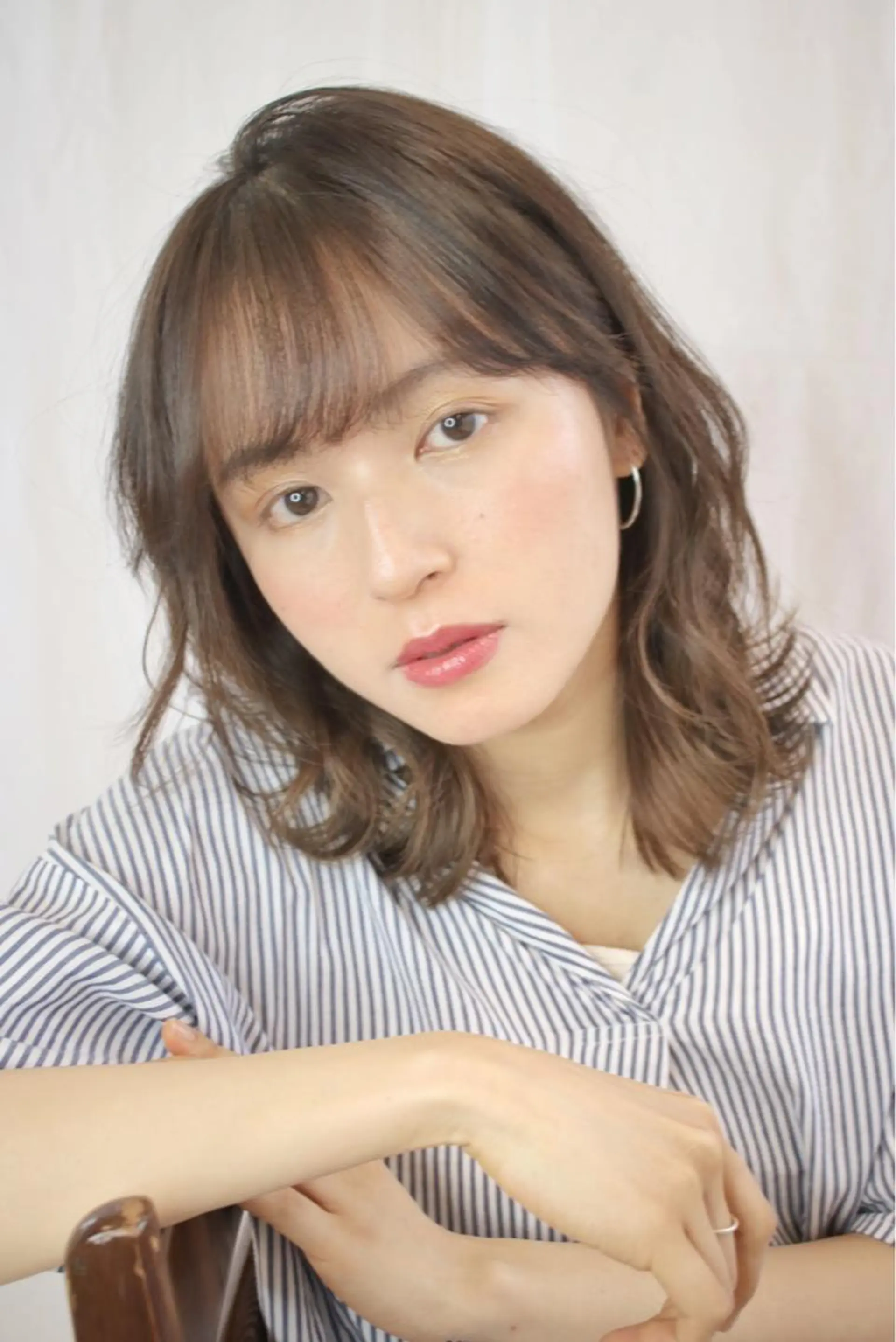 ミディアム カラー パーマ Elle✂︎ Riinaのヘアスタイル