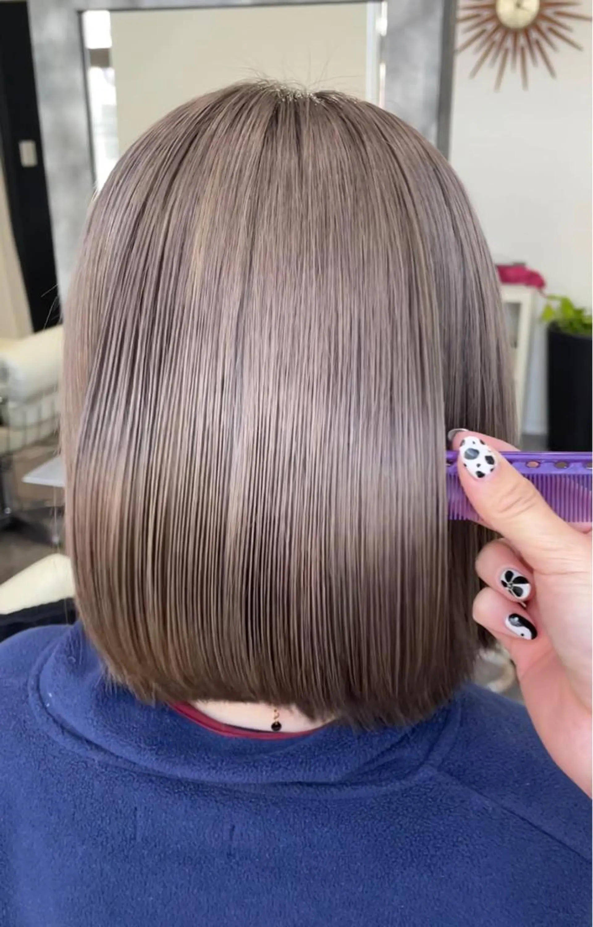 ミディアム カラー 透明感カラー グレージュ be flot所属・髪質改善/大阪守口市 🐣Ria‪🐣のヘアスタイル