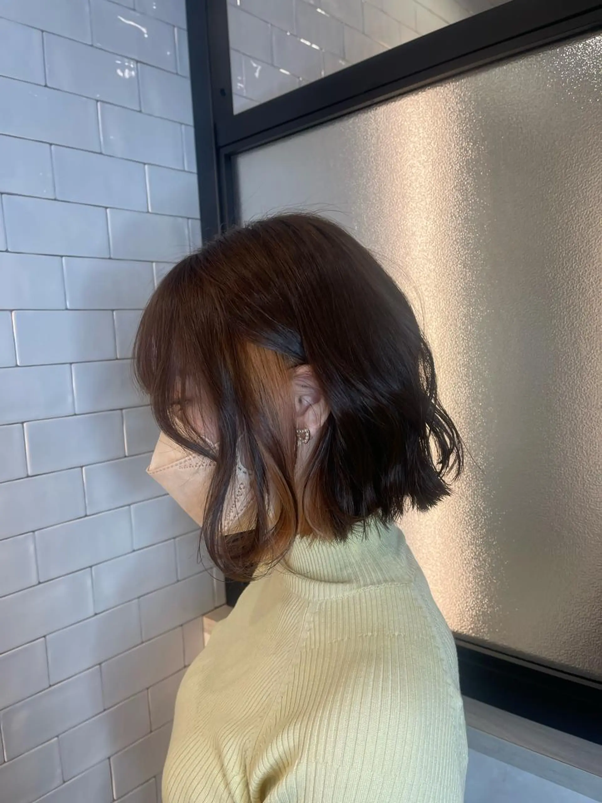 ミディアム カラー ヘアカラー トリートメント &chaLme   心斎橋所属・emi/髪質改善/ 韓国風/艶カラーのヘアスタイル
