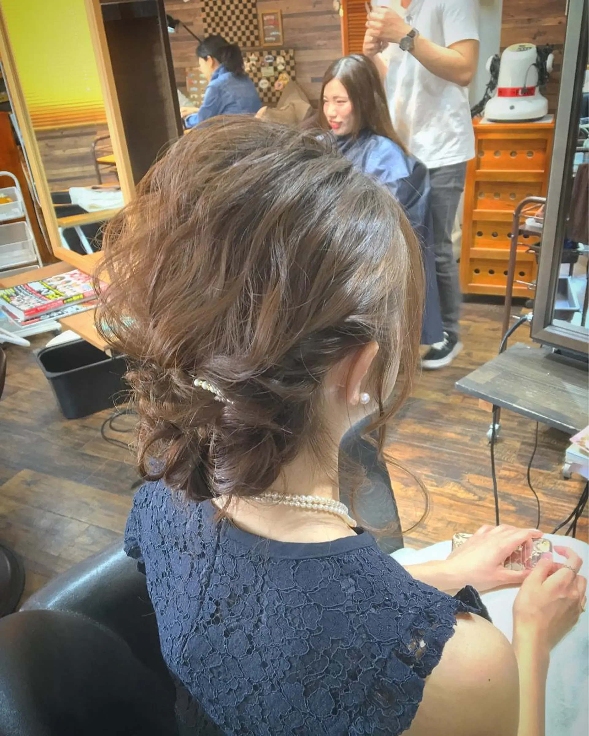 ロング ヘアアレンジ 三つ編み 顔周りカット MITSU ✂️のヘアスタイル