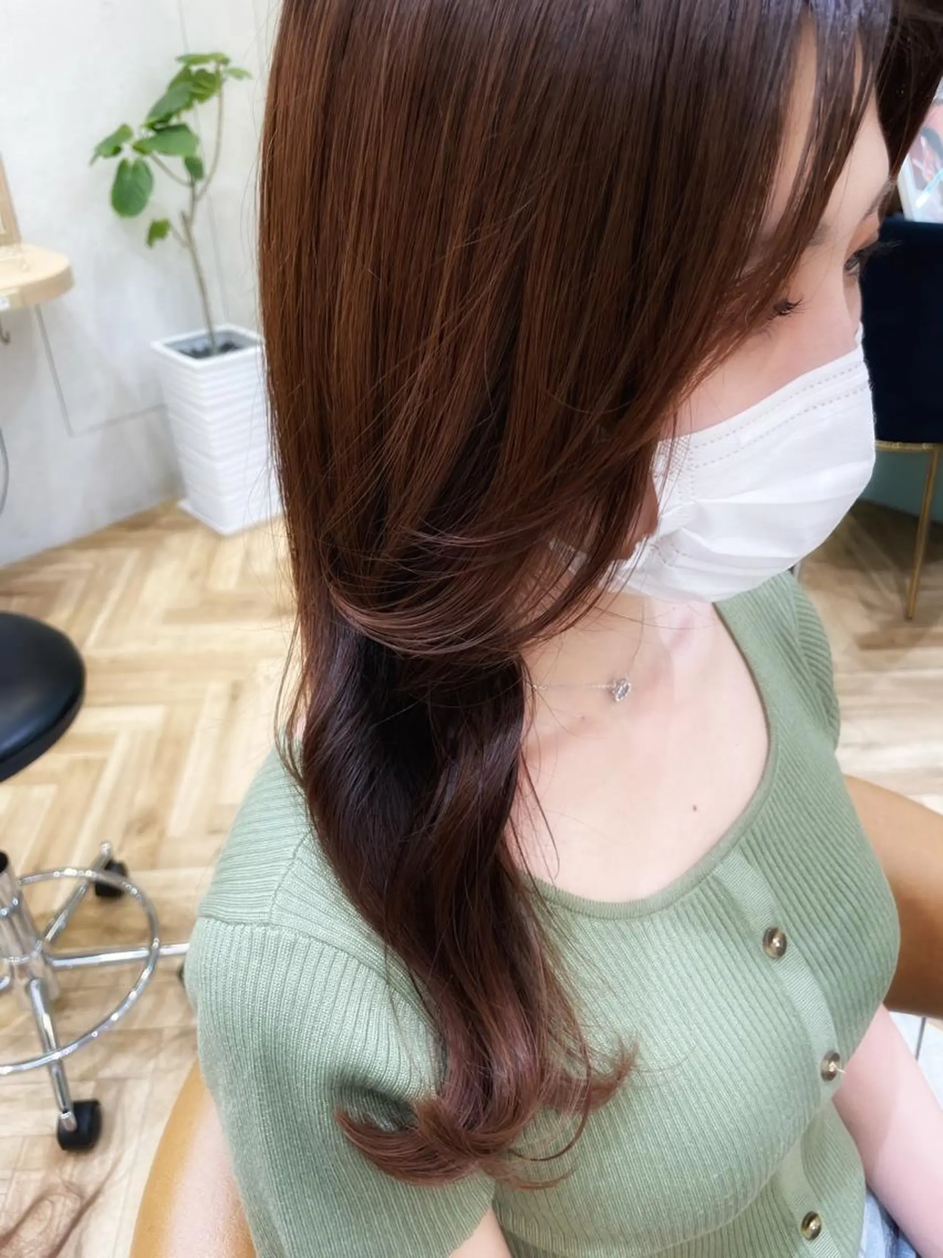 ロング 顔まわりレイヤー 韓国風ヘア レイヤーカット ♥️ブリーチ/ボブ/ レイヤー♥️maiのヘアスタイル