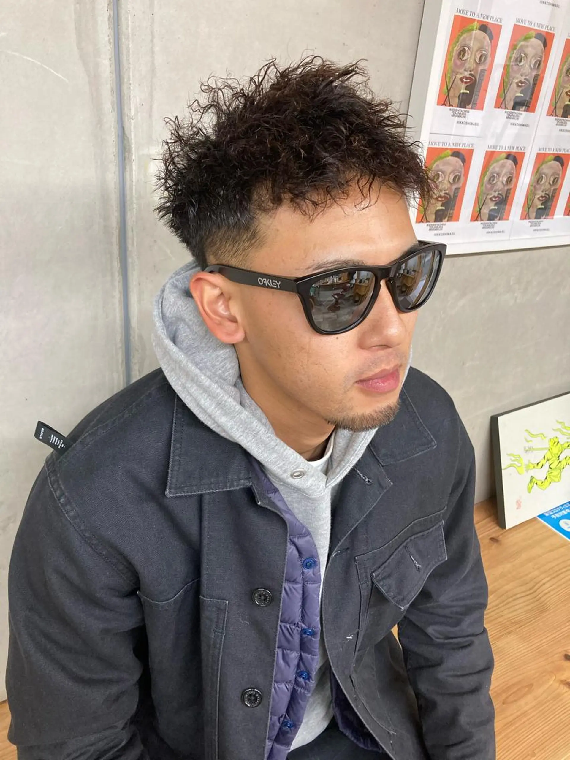 ショート カラー パーマ メンズ BRUNTJET所属・MAEDA MADOKAのヘアスタイル