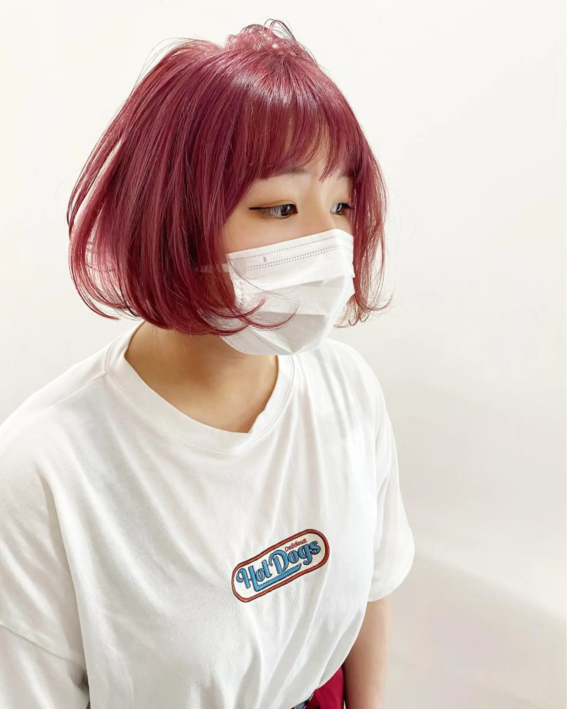 ショート カラー ピンクカラー カット ヘアカラー フラム所属・WATANABE MISAKIのヘアスタイル