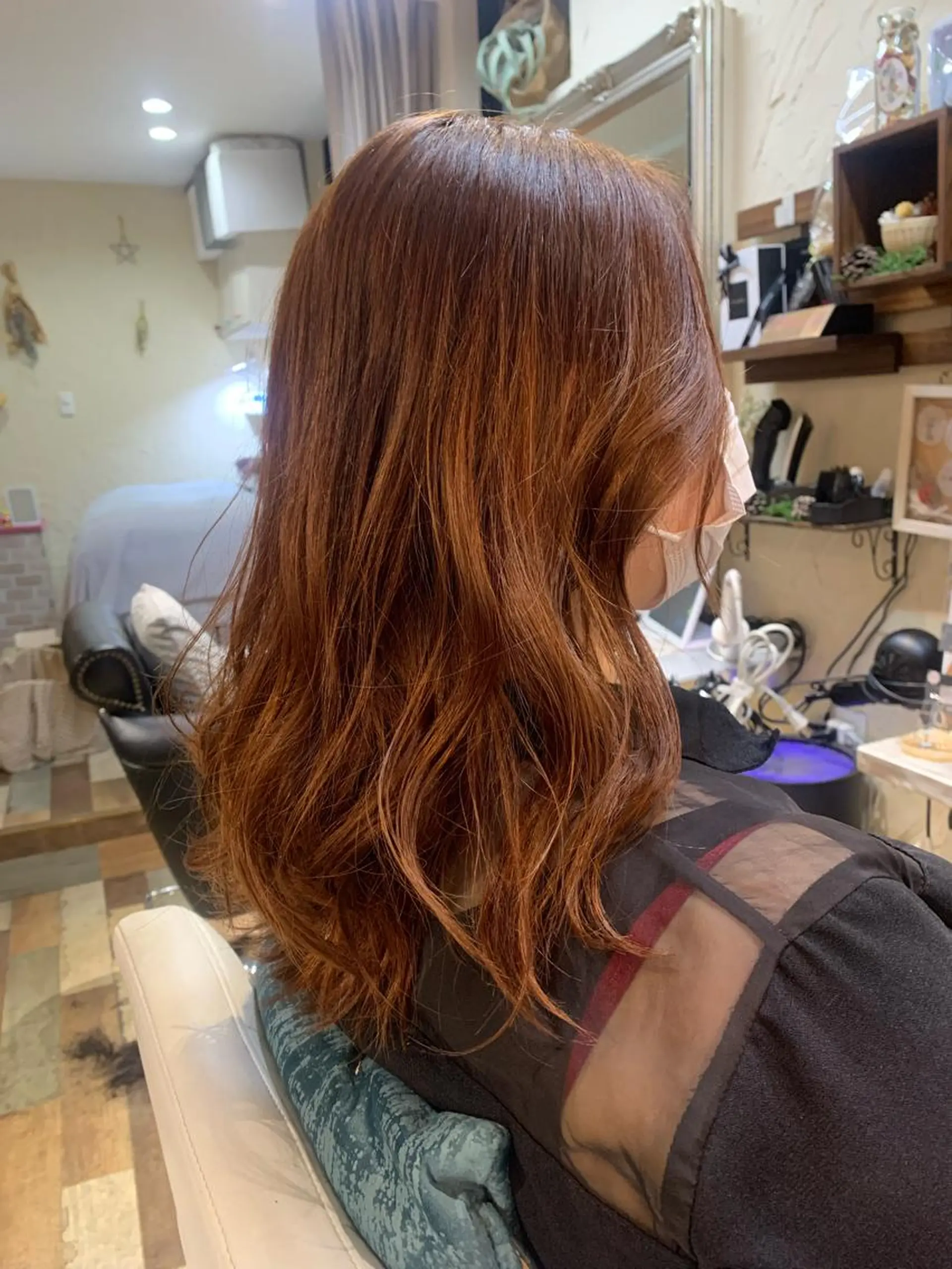 セミロング カラー ヘアカラー トリートメント 林 友美のヘアスタイル