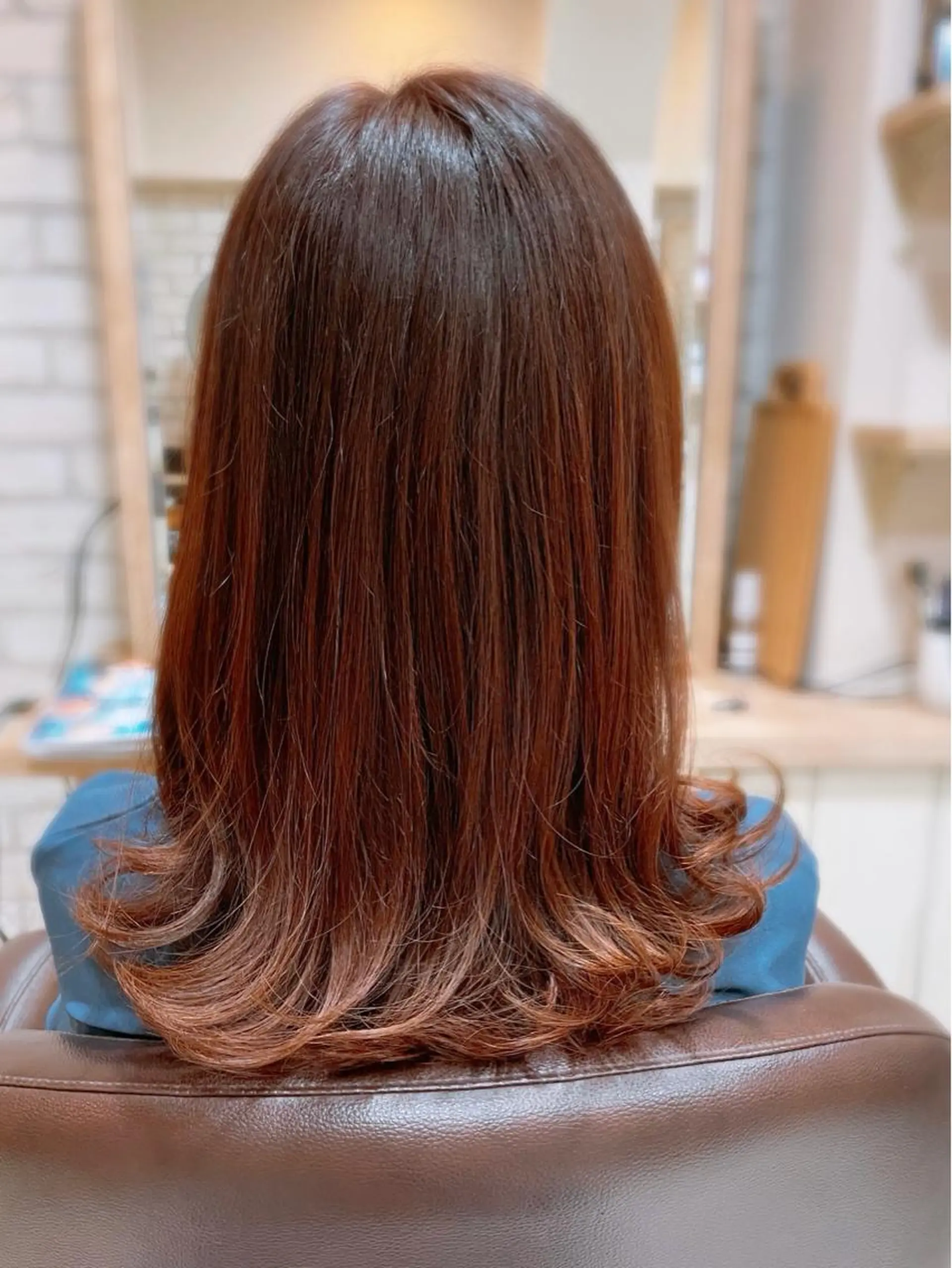 セミロング パーマ セミロングパーマ デジタルパーマ カット ヘアカラー トリートメント ヘッドスパ 銀座🌈ケアカラー/ ヘッドスパ /清水のヘアスタイル