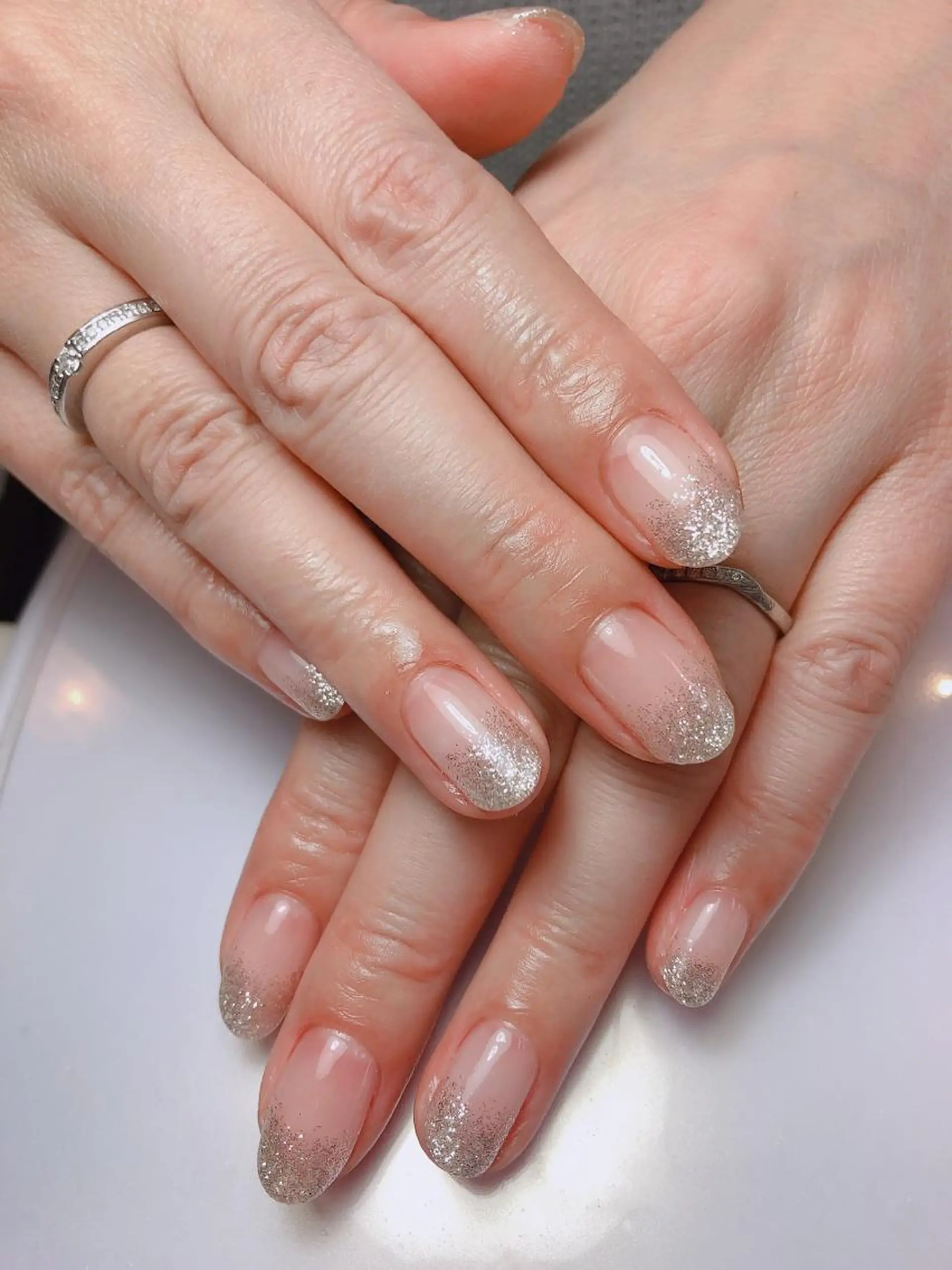 ネイル グラデーション ラメ(グリッター) ラメグラデーション ハンドネイル 石原 夕華のネイルデザイン