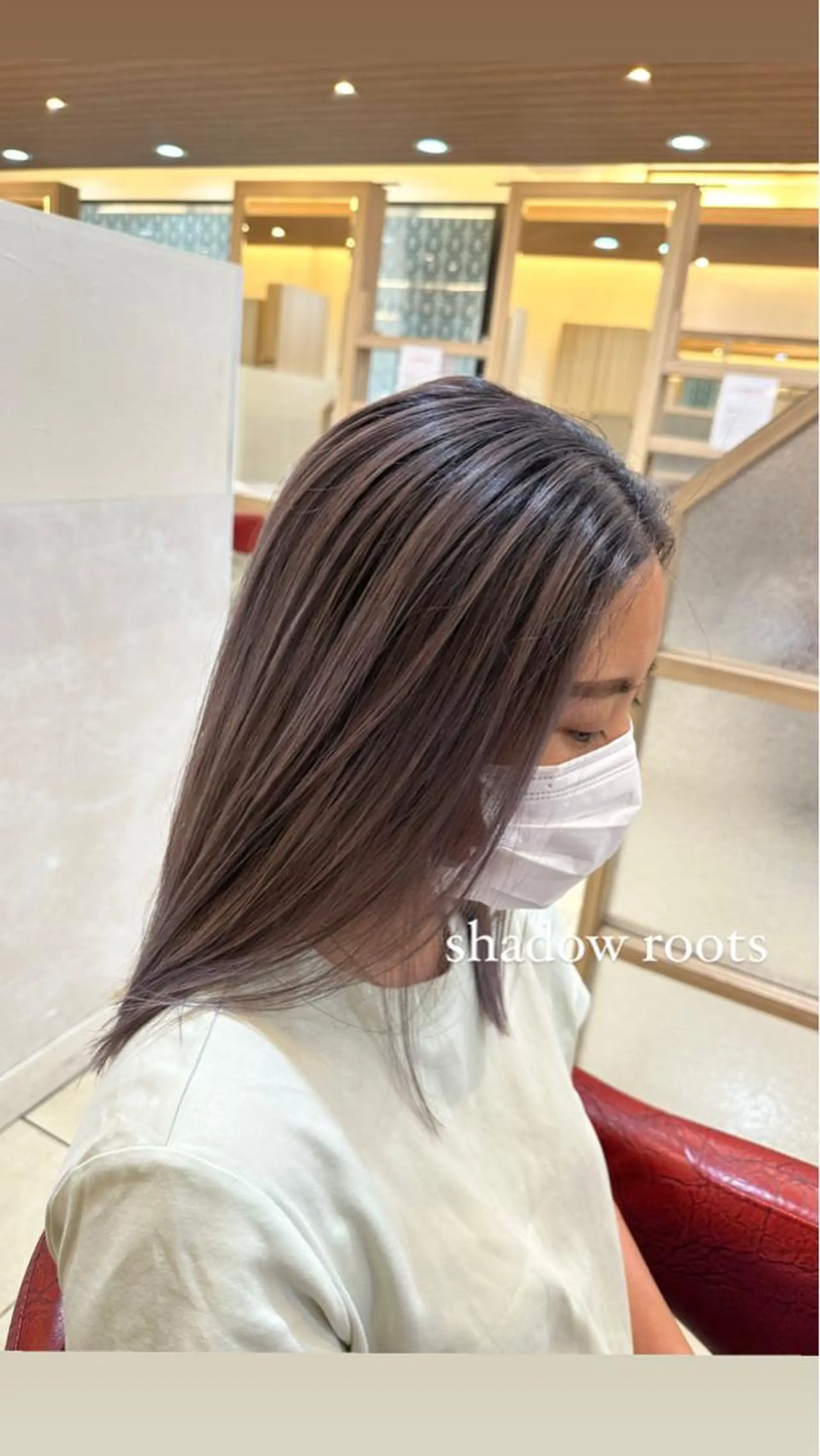 セミロング カラー プログレス小平小川所属・フェザー/波巻き 雫石大夢のヘアスタイル