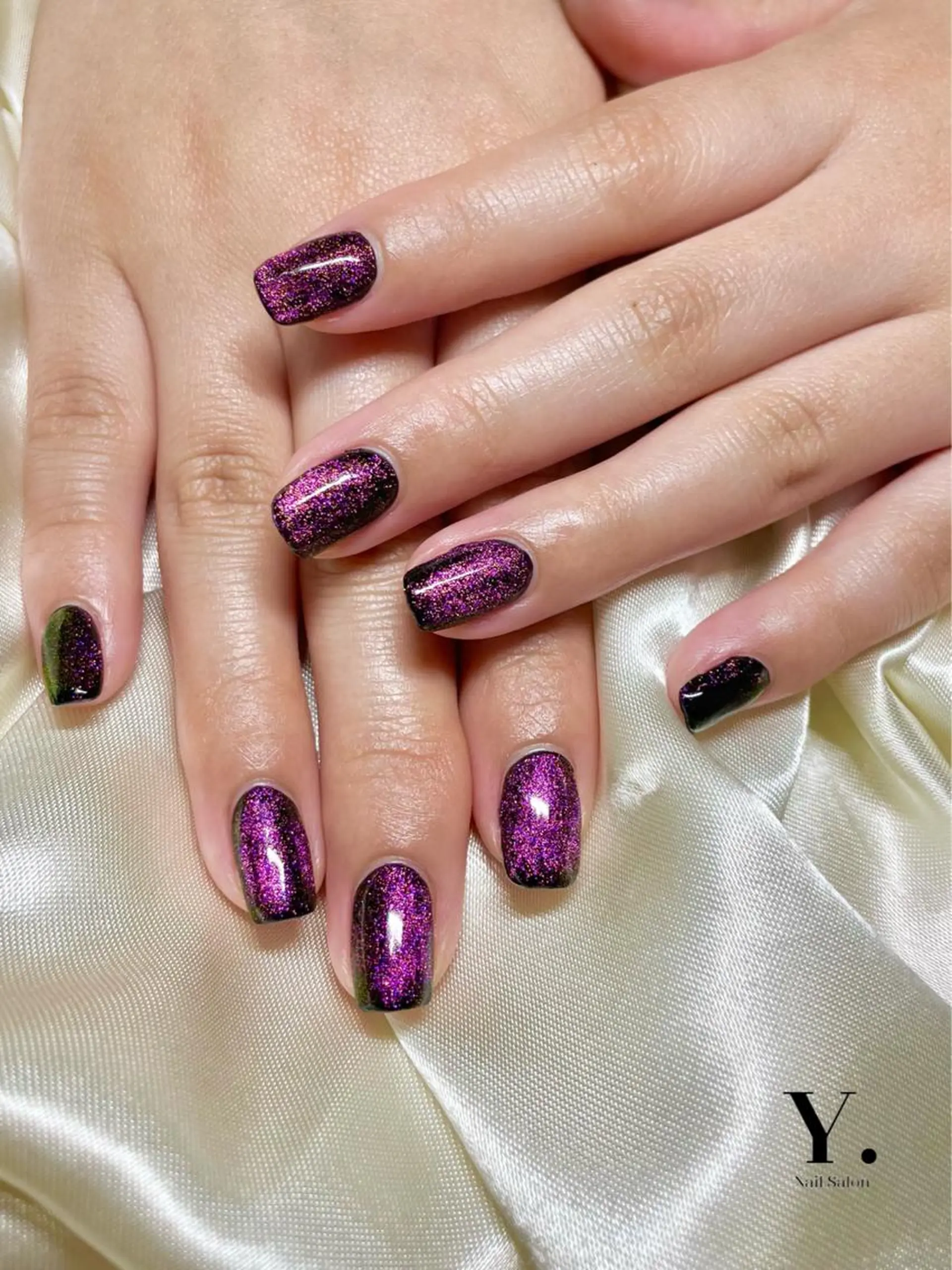 ネイル マグネットネイル マグネットワンカラー ワンカラーネイル Nail Salon Y.のネイルデザイン