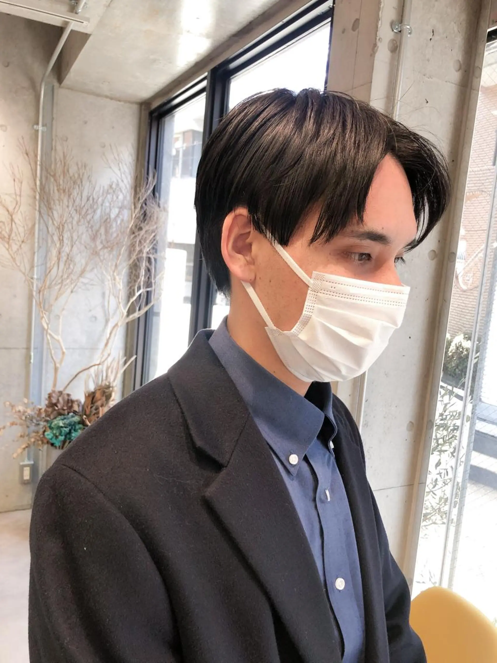 ショート メンズ センターパート マッシュ 刈り上げ 似合わせカット rii-🩰 トレンド韓国ヘアのヘアスタイル