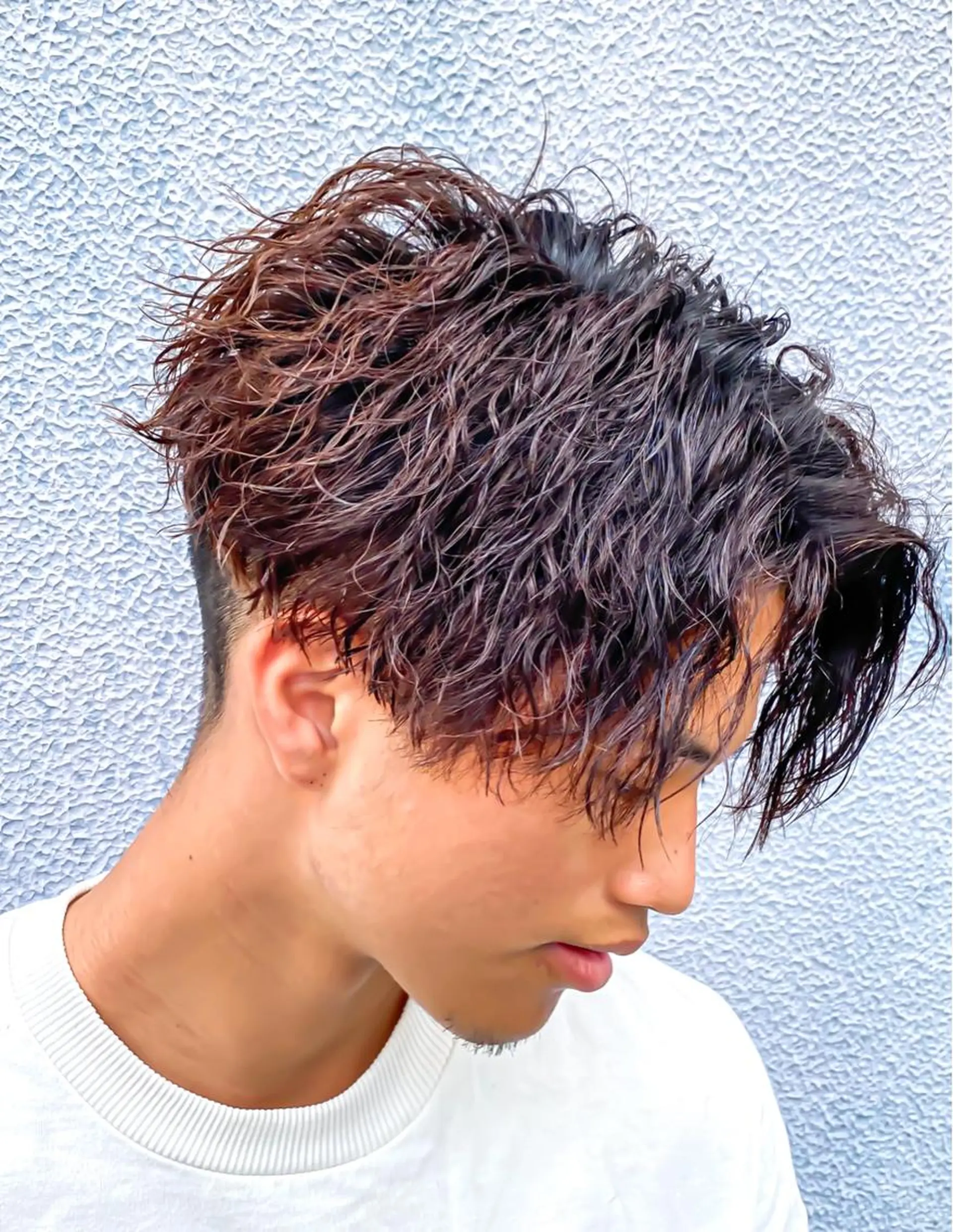 ショート カラー パーマ メンズ MENS  FEEL南森町所属・佐藤 達郎のヘアスタイル