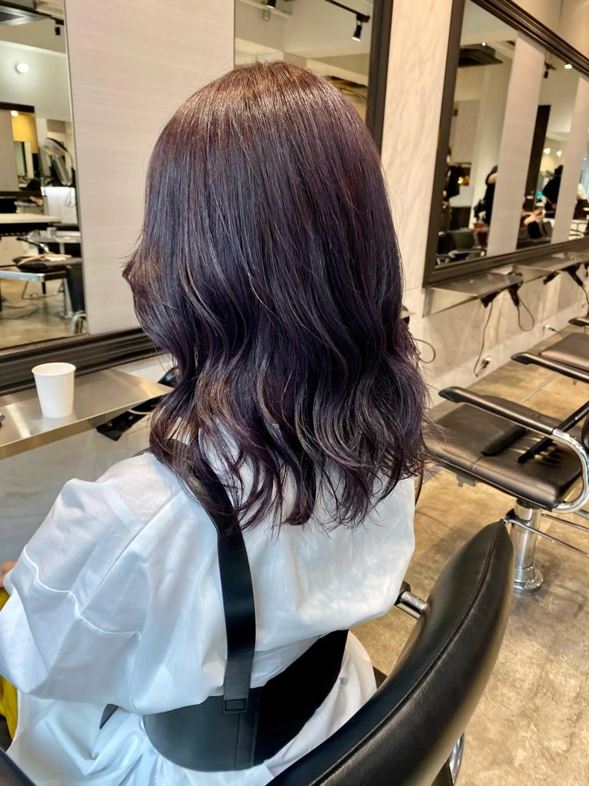 セミロング カラー ピンクカラー 増子 祐太朗のヘアスタイル