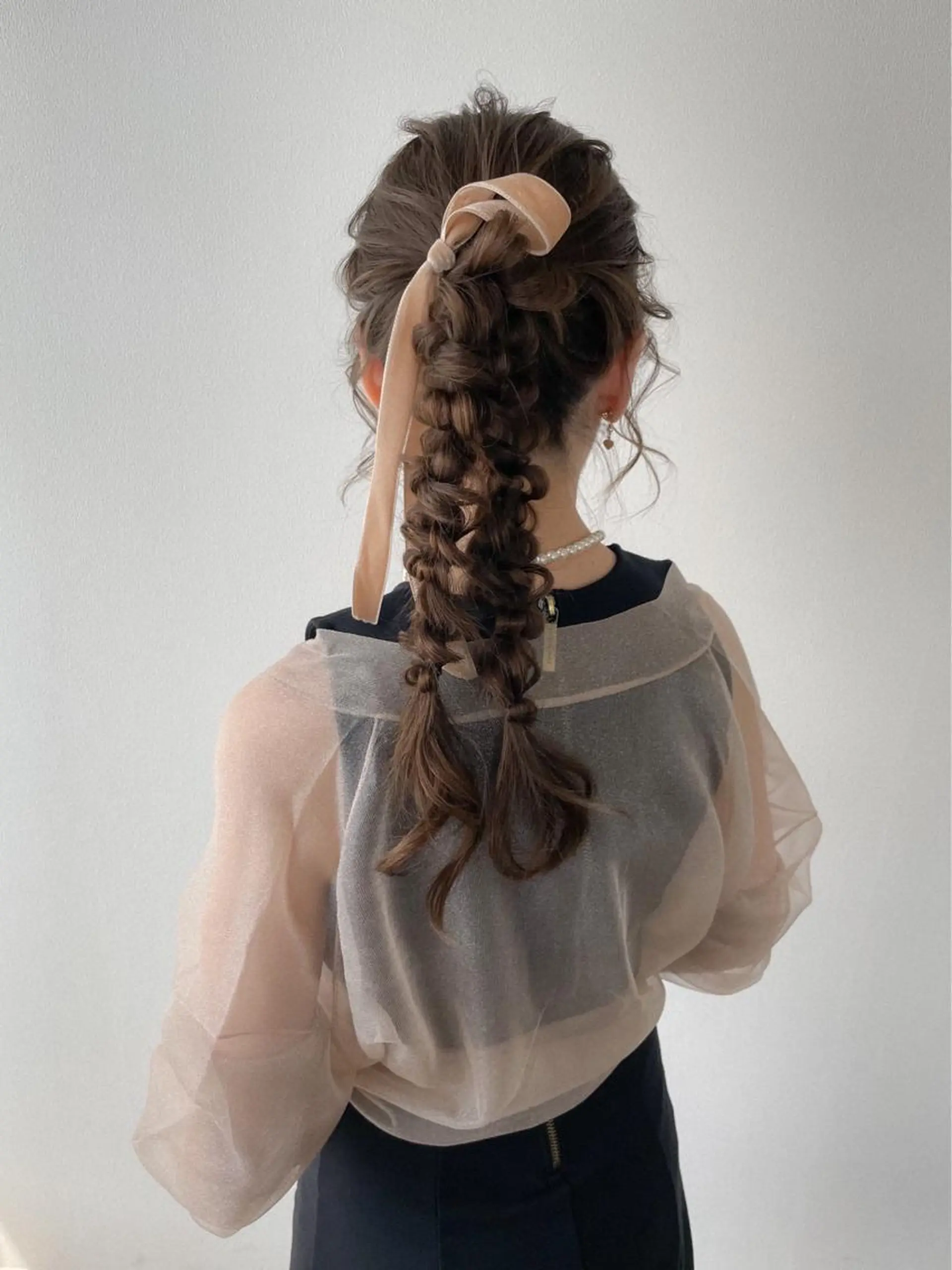 ロング カラー ヘアアレンジ ポニーテール autre所属・大久保 ひでなりのヘアスタイル