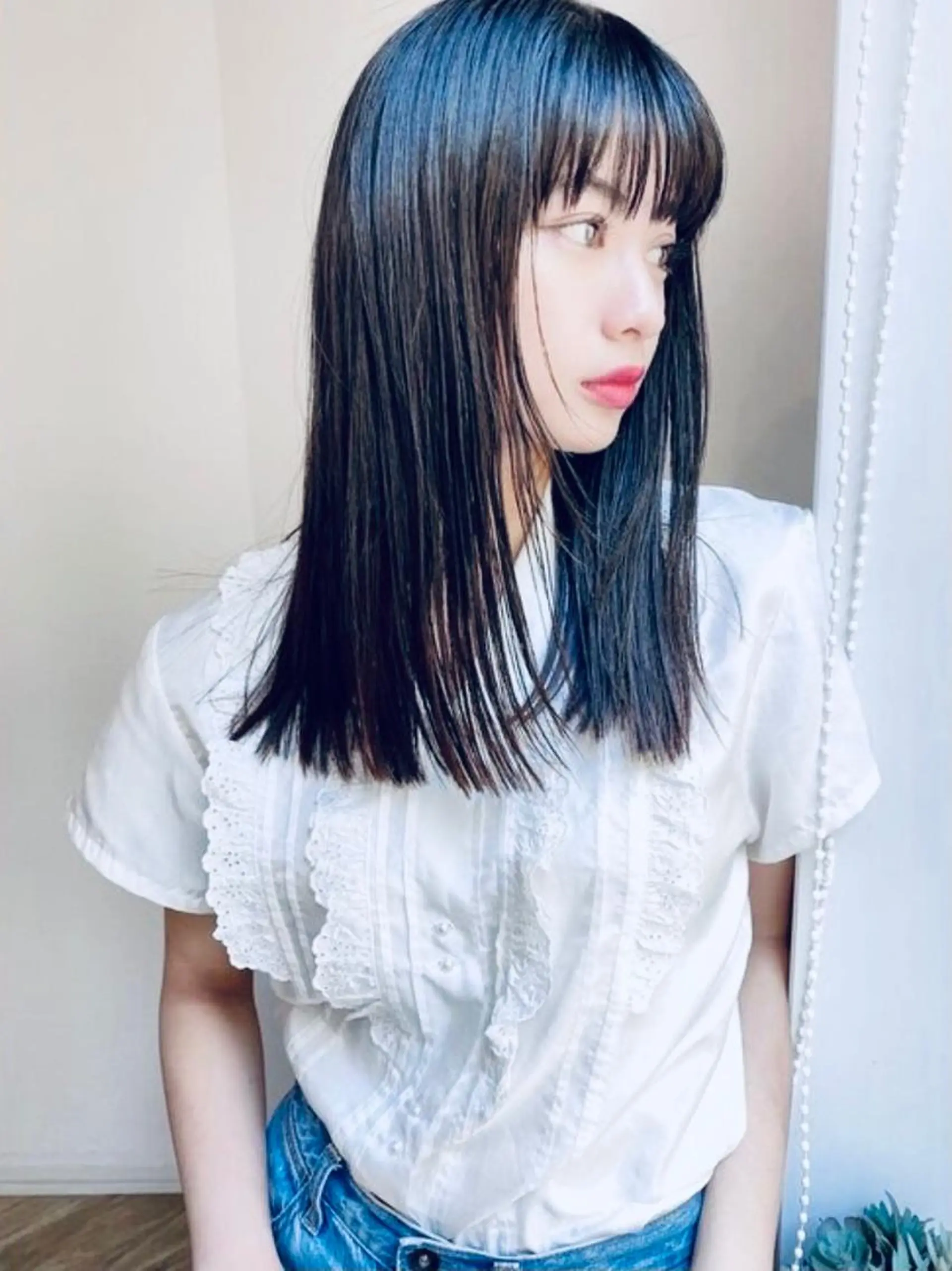 セミロング カラー 理想のツヤ髪へ 👼谷山　潮音👼のヘアスタイル