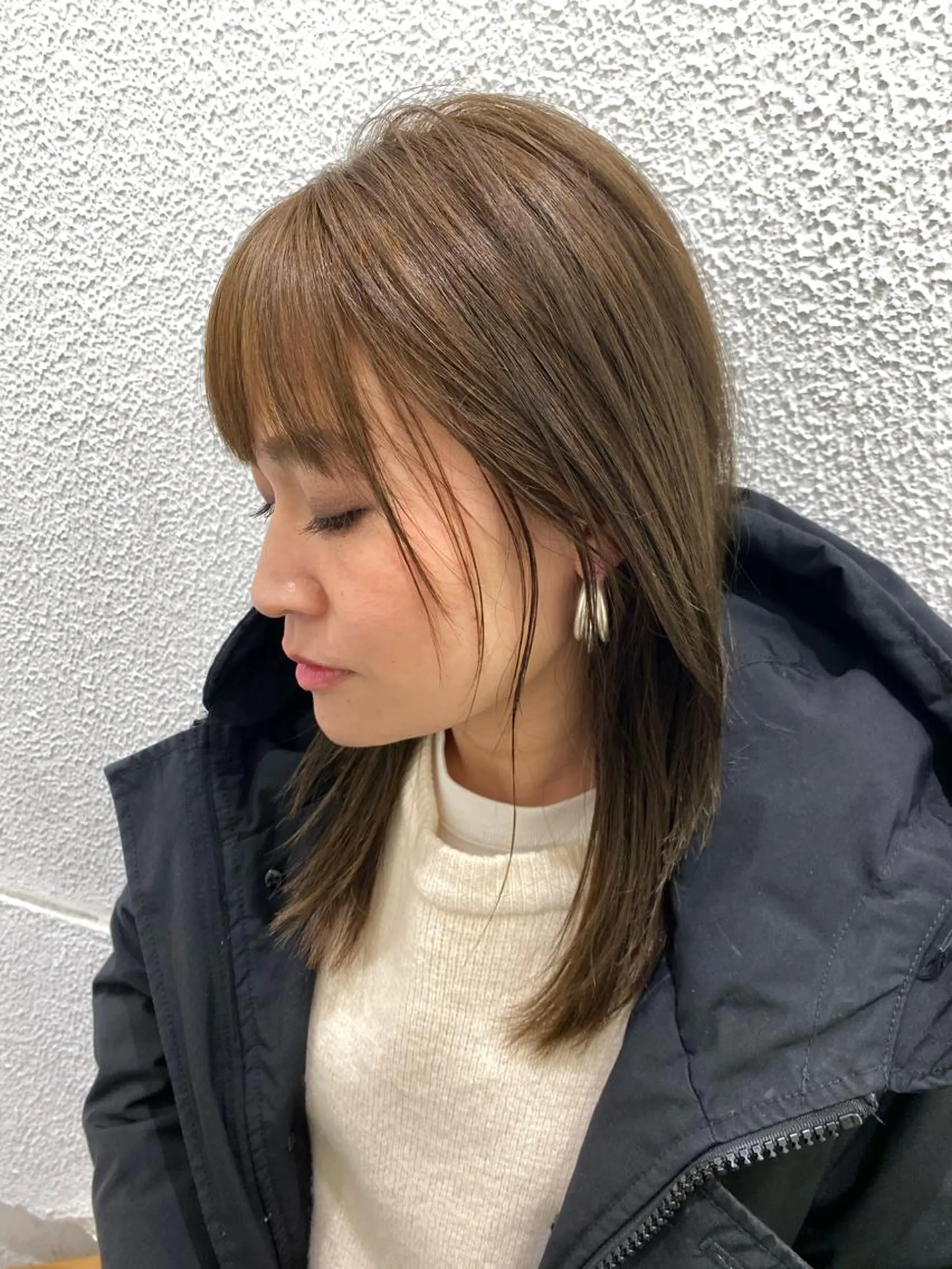 ミディアム カラー ブリーチ ハイトーンカラー イルミナカラー ブリーチなしカラー トリートメント ウエモト　タク ショート/レイヤーのヘアスタイル