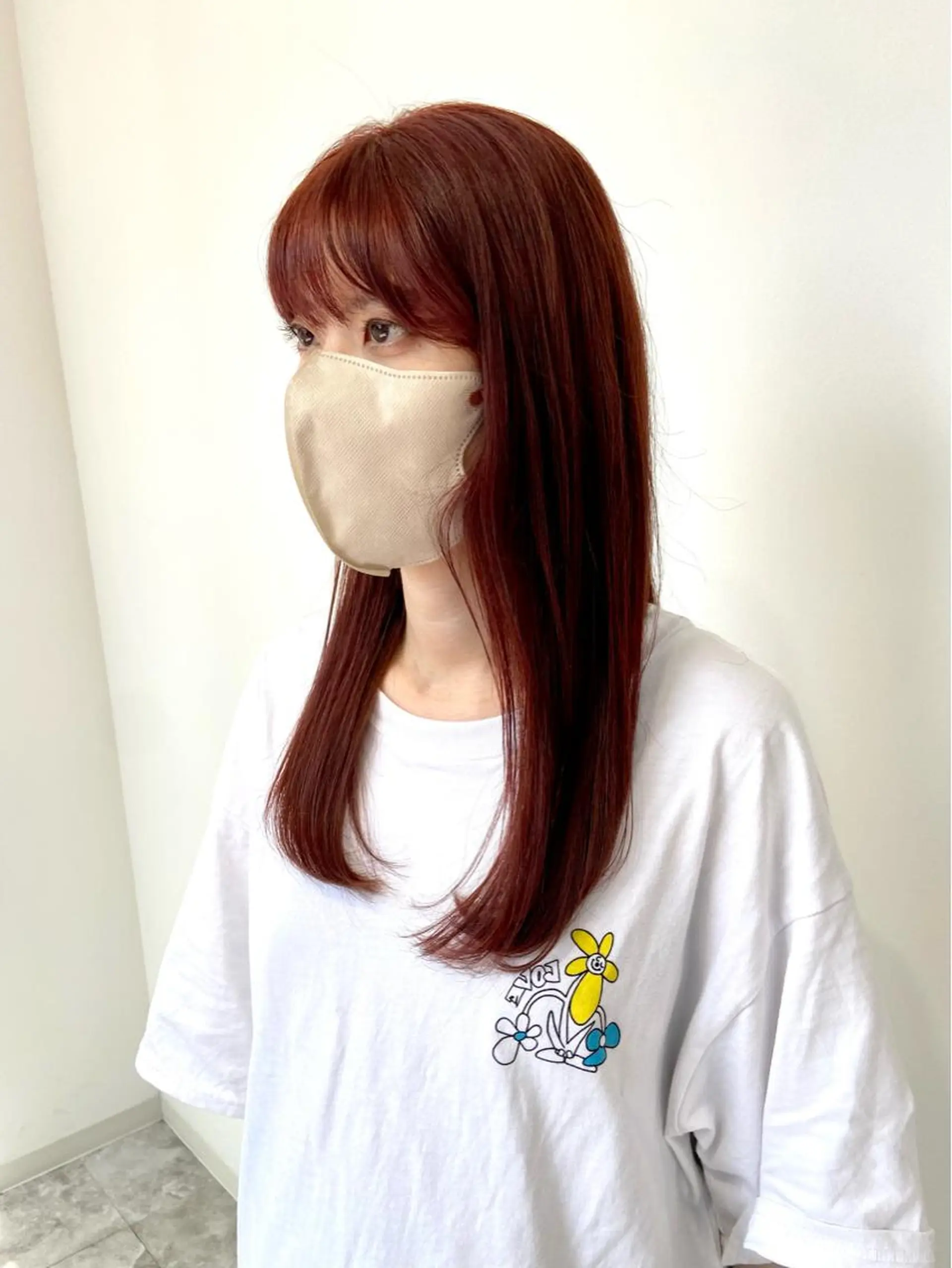 セミロング カラー ブリーチ カシス ブリーチなしカラー 🌼RENA🌼似合 わせのプロ/まつパのマツエク・マツパデザイン
