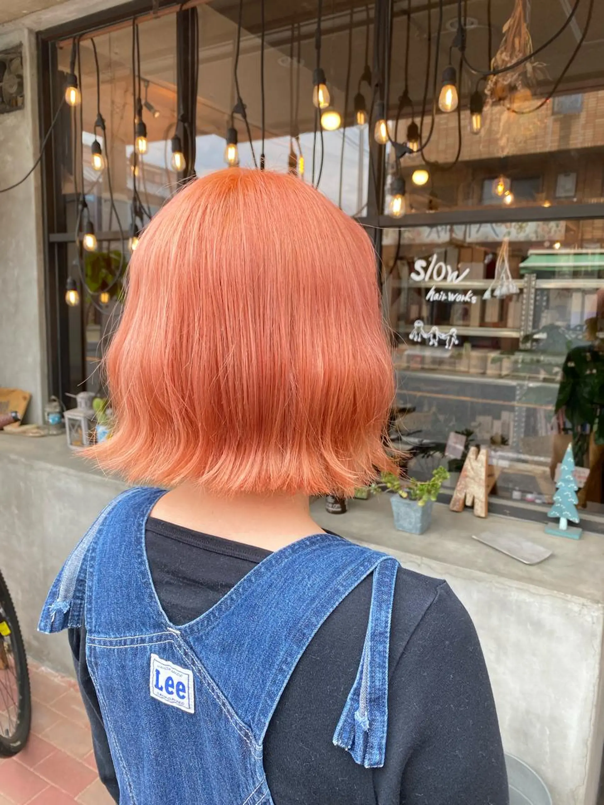 カラー ブリーチ オレンジ スロウ（slow）所属・slow✂︎ 矢野芹奈のヘアスタイル