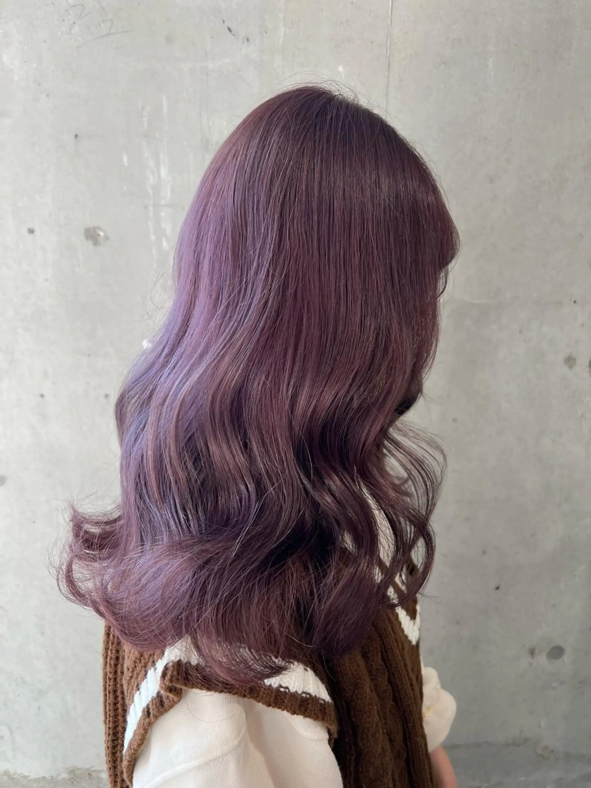 ロング カラー ヘアアレンジ ラベンダーカラー パープルカラー カット ヘアカラー トリートメント lani 天神大名/ブリーチのヘアスタイル