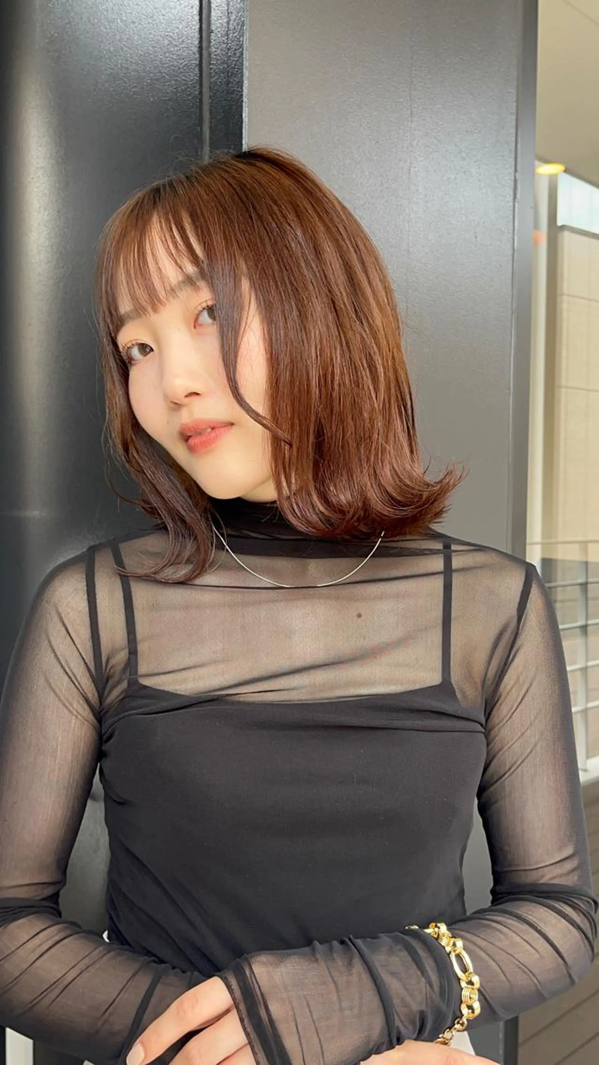 ミディアム 西新/siohair 似合わせ/石尾刻矢のヘアスタイル