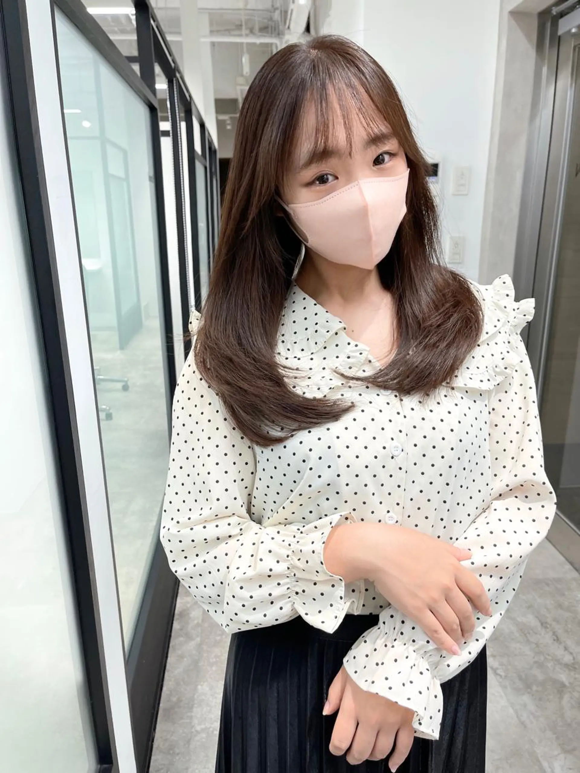 ロング 韓国風ヘア レイヤーカット カット ヘアカラー トリートメント 韓国レイヤーカット 髪質改善▫️水野有真のヘアスタイル