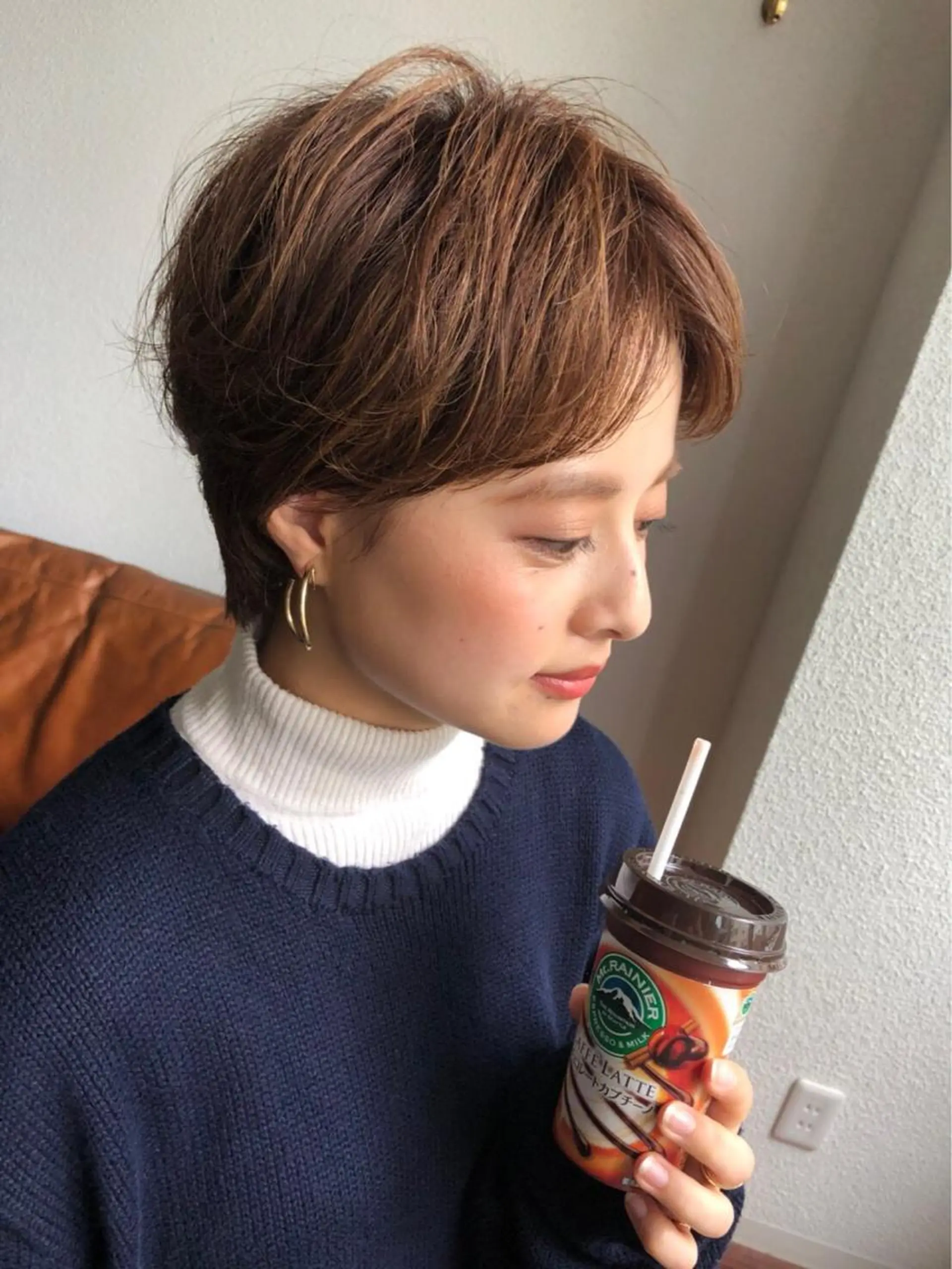 ショート カラー カット ヘアカラー 水野 雪 /パーマ/暖色カラーのヘアスタイル