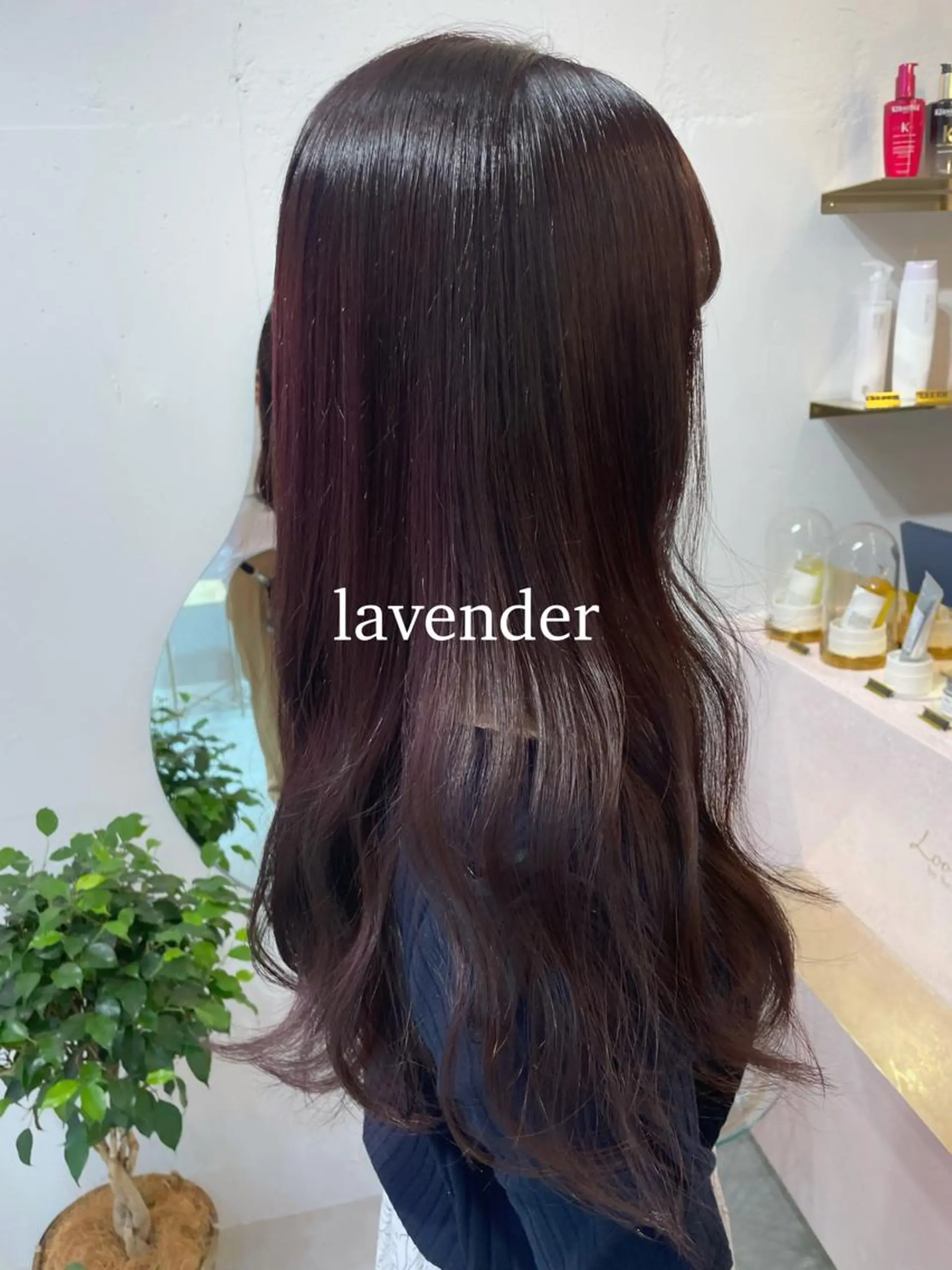 ロング カラー ディープラベンダー ラベンダーカラー カット ヘアカラー タンバルモリ/ タッセルボブ/神山のヘアスタイル
