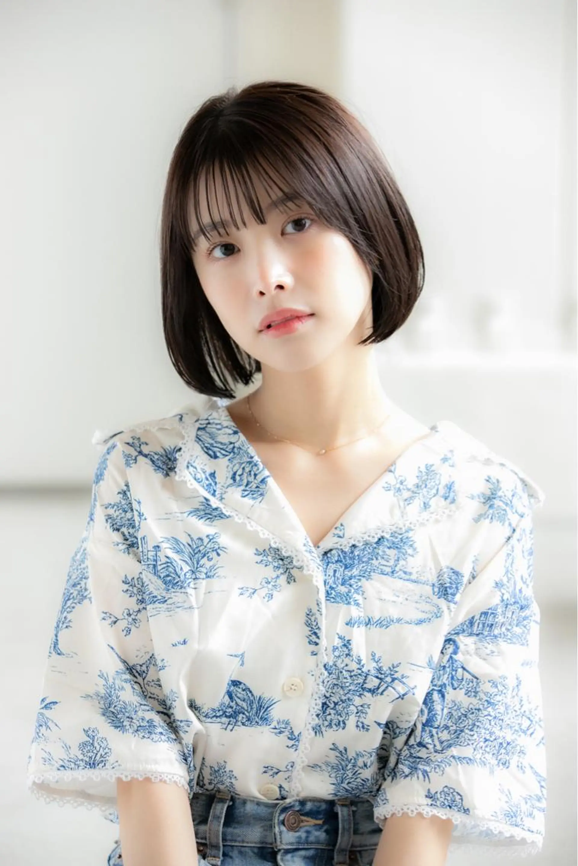 ミディアム カラー パーマ ヘアアレンジ 🩵美艶髪×透明感 カラー×質感再生💚のヘアスタイル