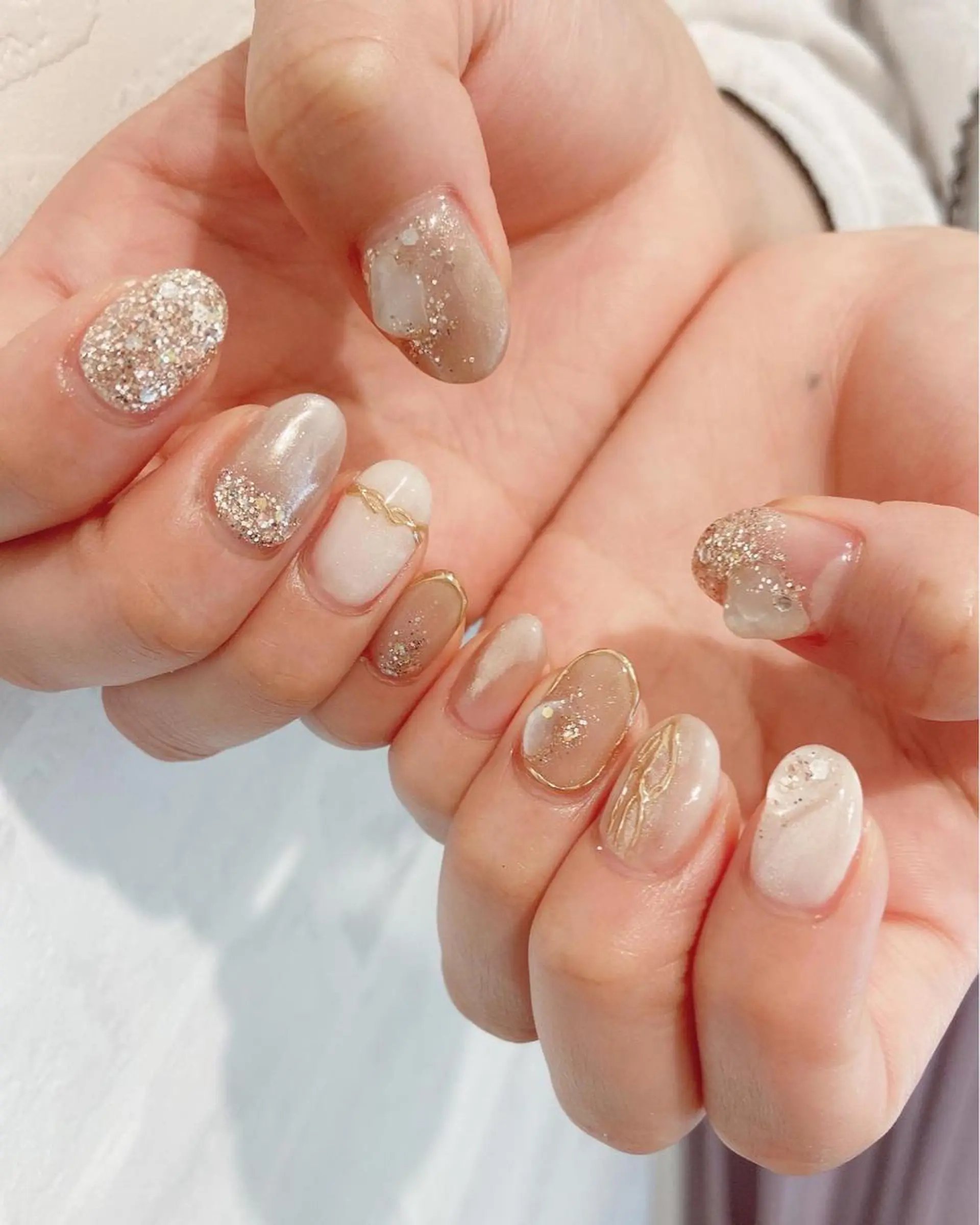 ネイル ニュアンスネイル ホワイト ハンドネイル Nakazawa Mayuのネイルデザイン